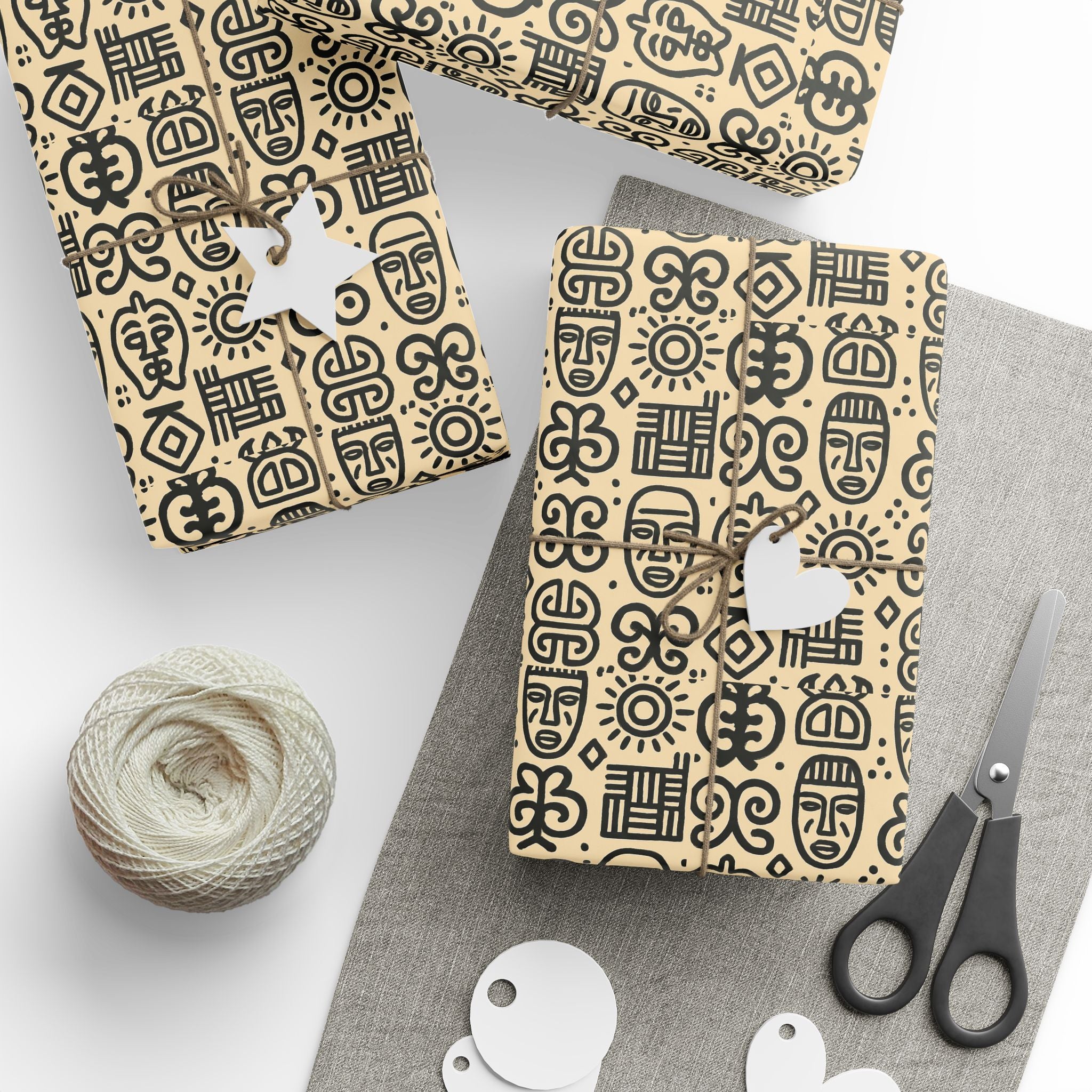 Adrinka Tan Wrapping Paper symbols