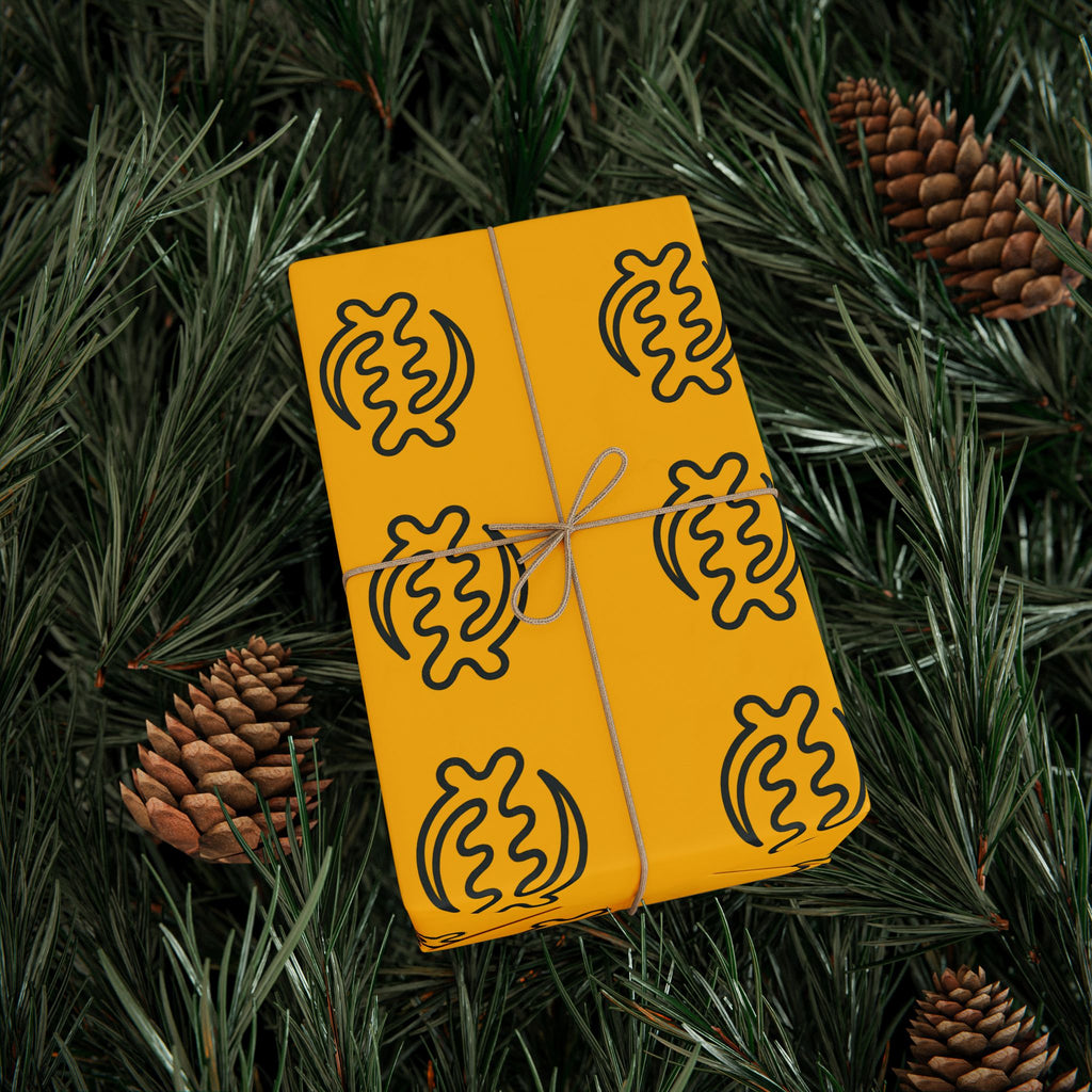 Adinkra Gye Nyame Yellow Wrapping Paper