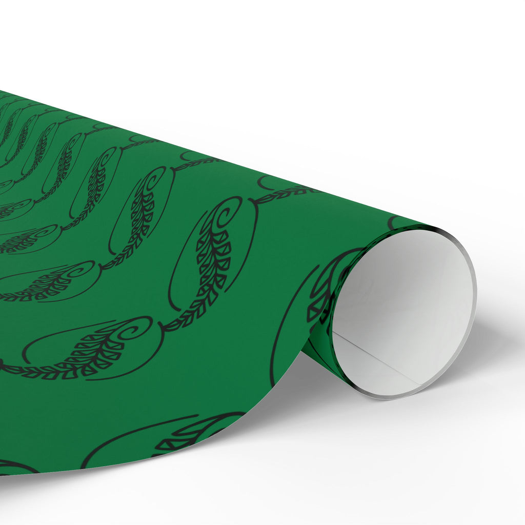 Adinkra Green Fern Wrapping Paper