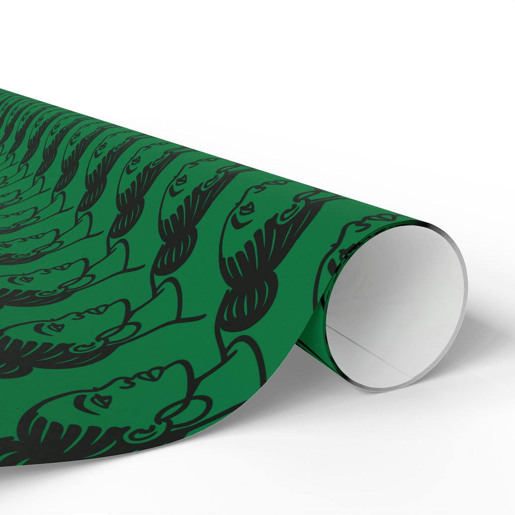 'High Bun' Green Wrapping Paper
