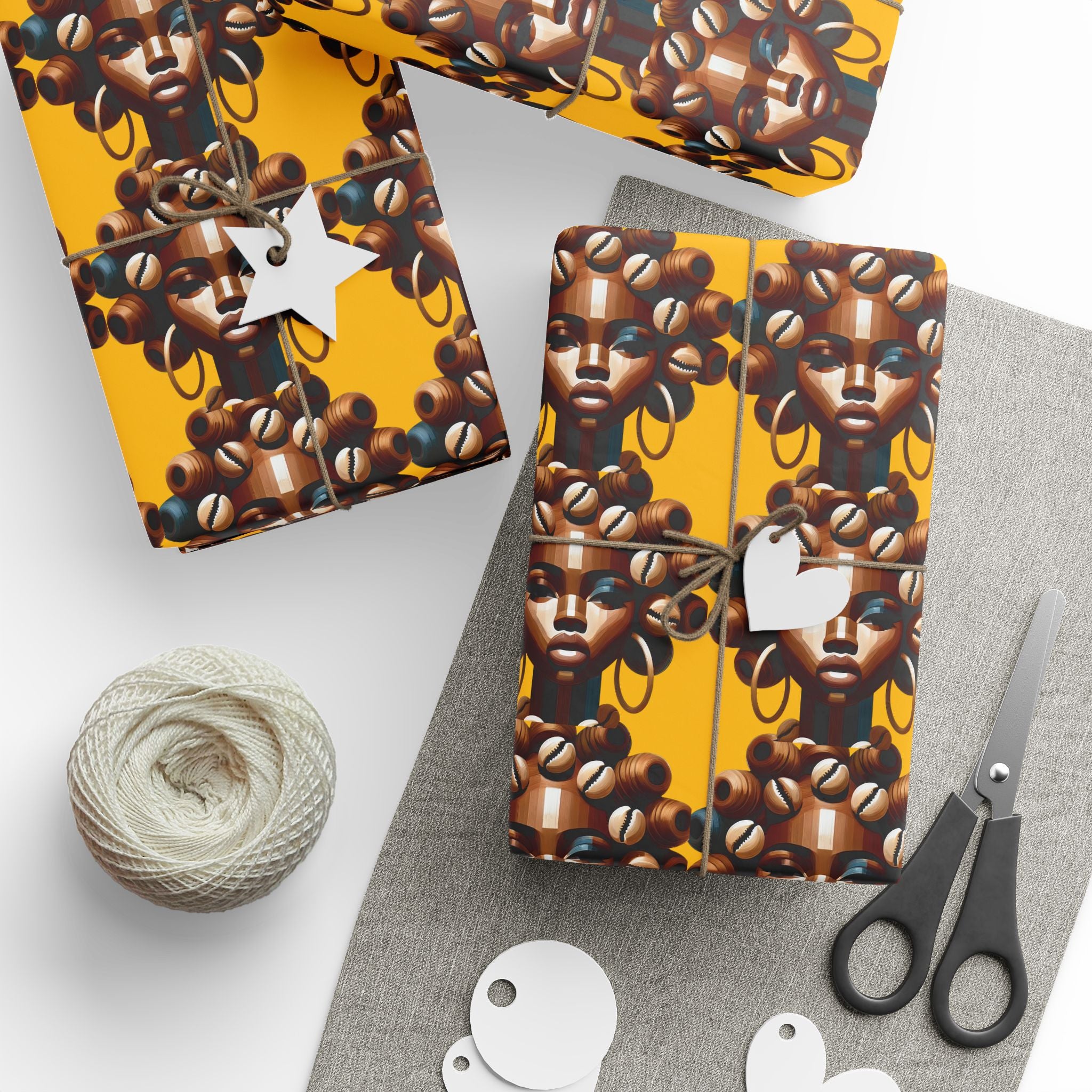 'Dollie' Yellow Wrapping Paper Roll