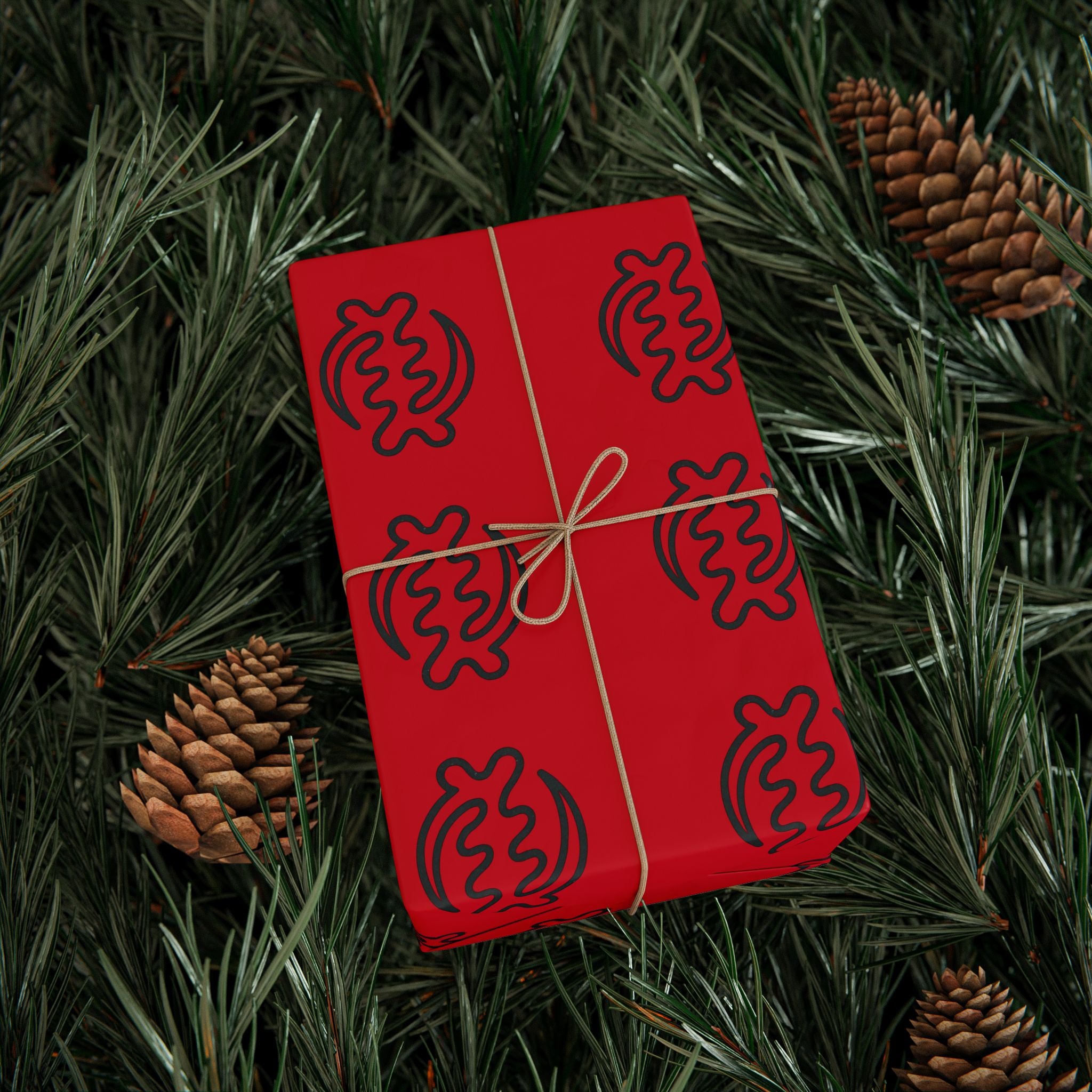 Adinkra Gye Nyame Red Wrapping Paper