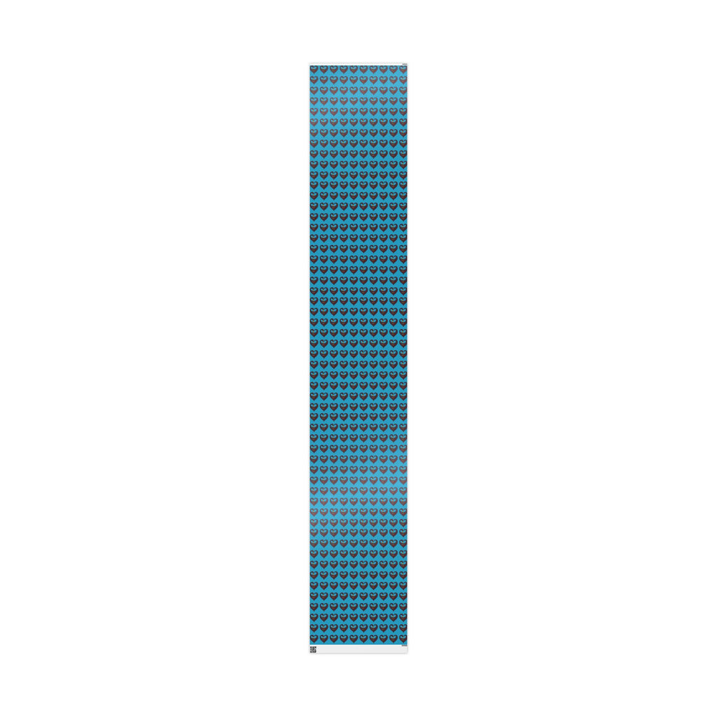 Adinkra Teal Sankofa Heart Wrapping Paper