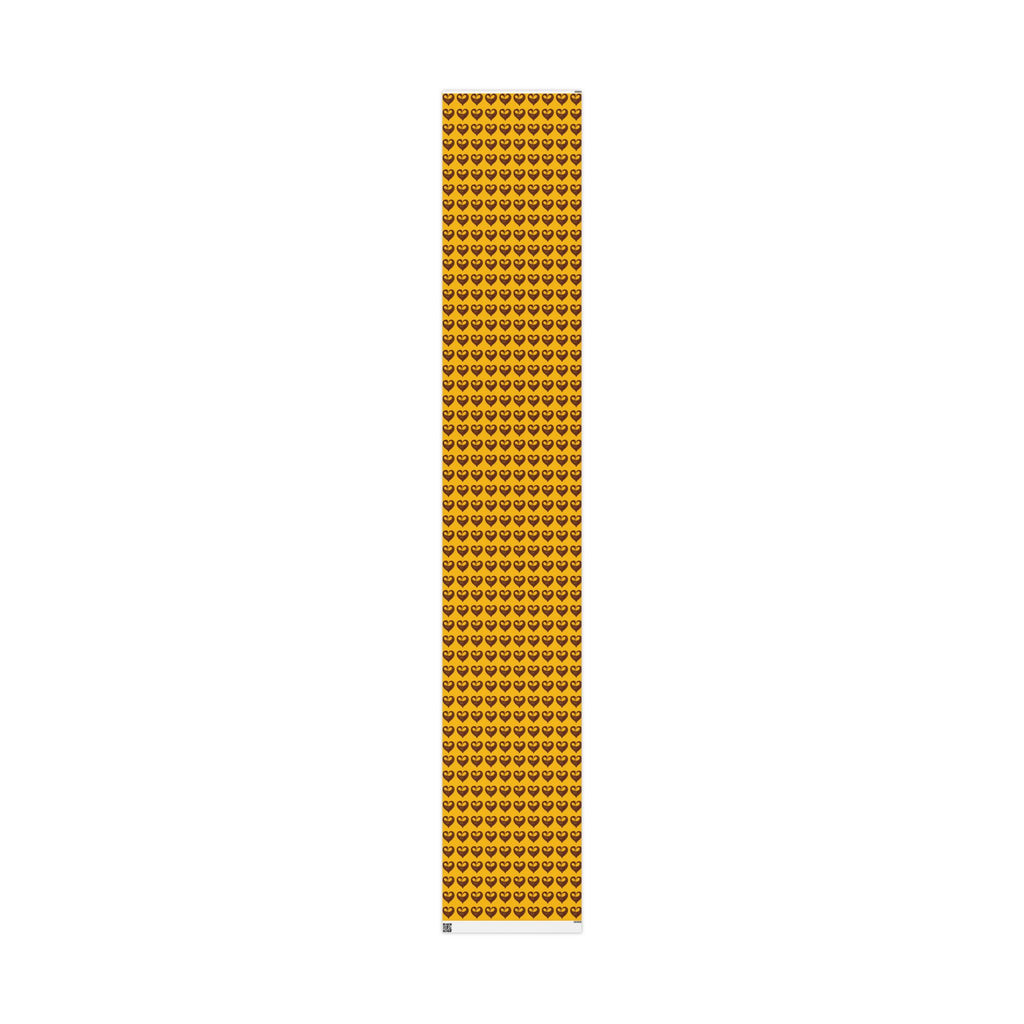 Adinkra Yellow Sankofa Heart Wrapping Paper