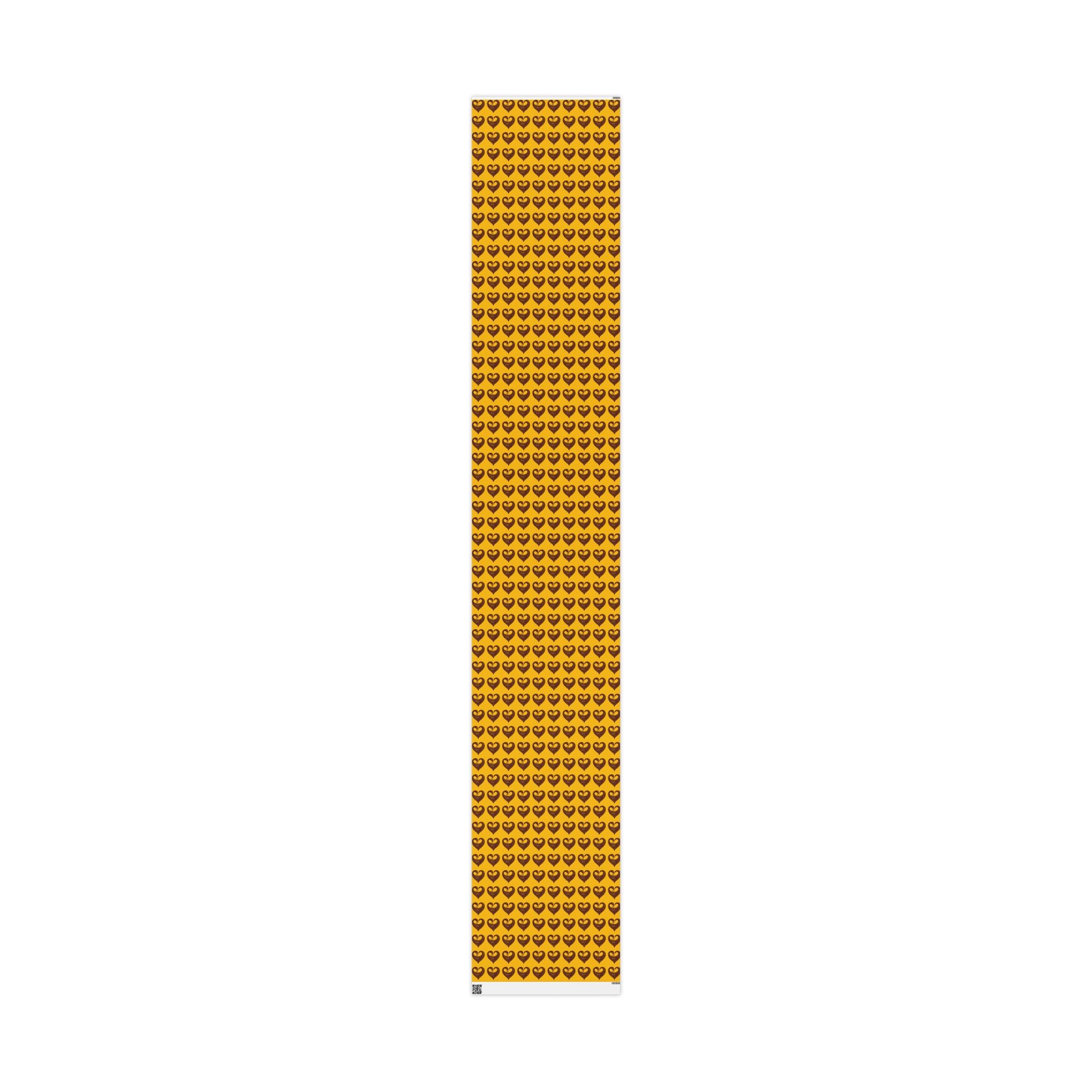 Adinkra Yellow Sankofa Heart Wrapping Paper