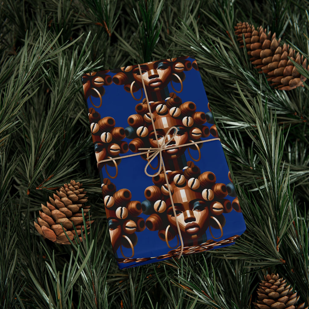 'Dollie' Blue Wrapping Paper Roll
