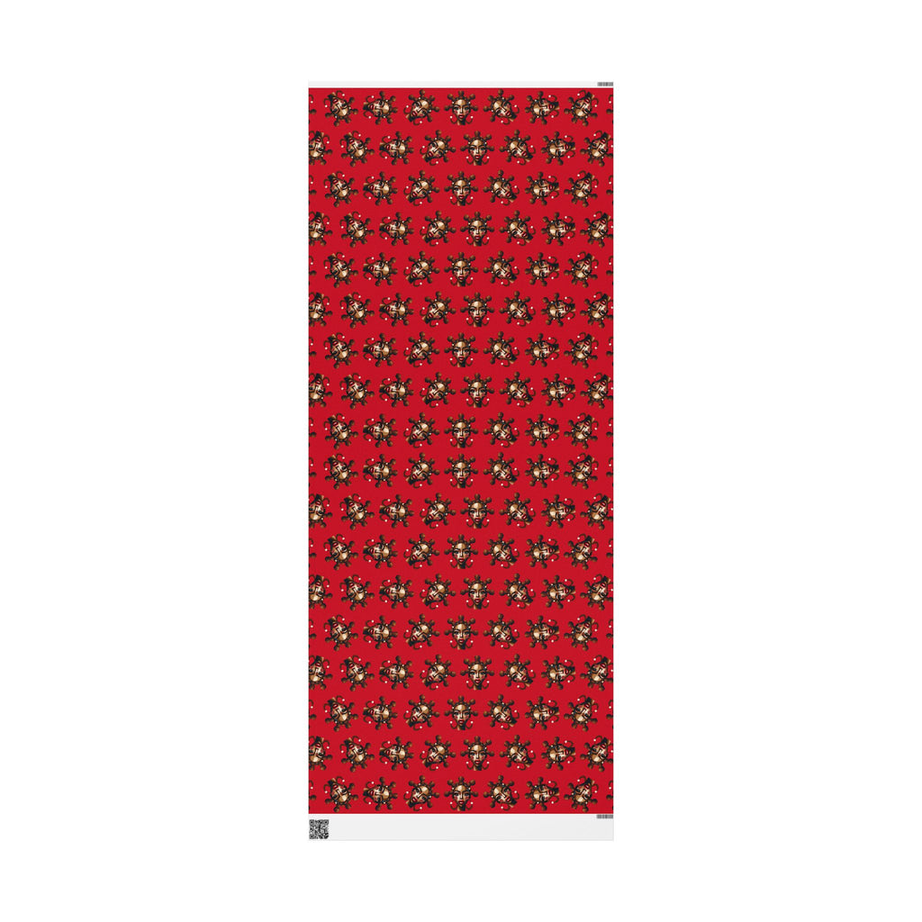 'Bantu' Red Gift Wrapping Paper Roll