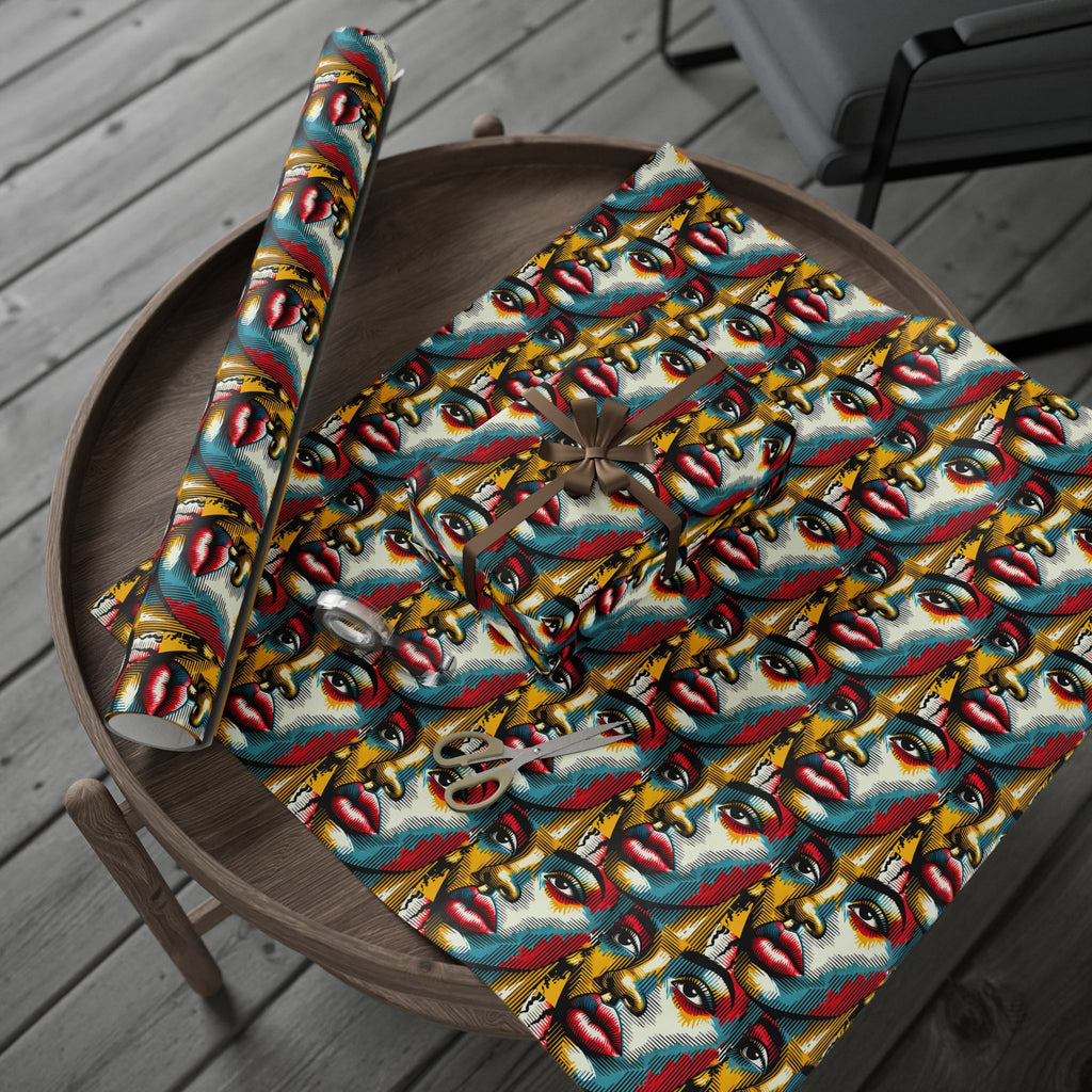 Comic Face, Colorful, Artistic Wrapping Paper