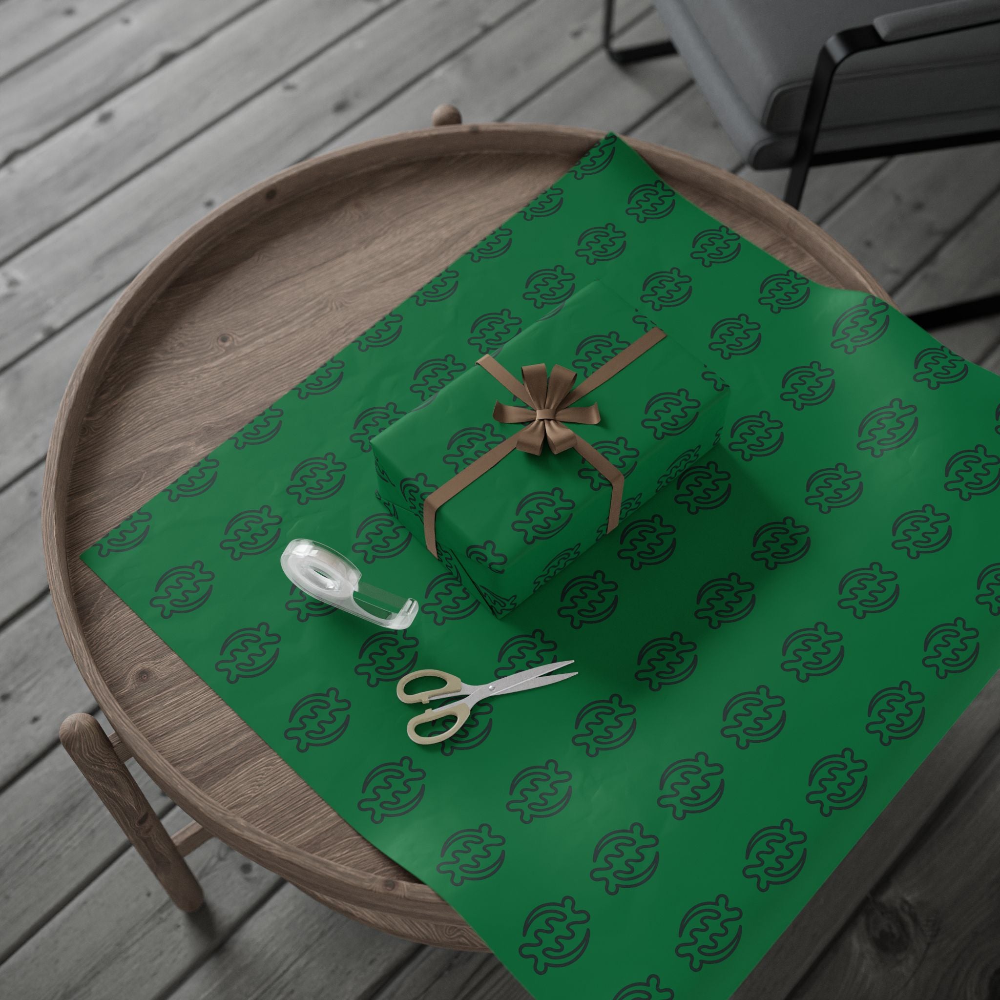 Adinkra Gye Nyame Green Wrapping Paper