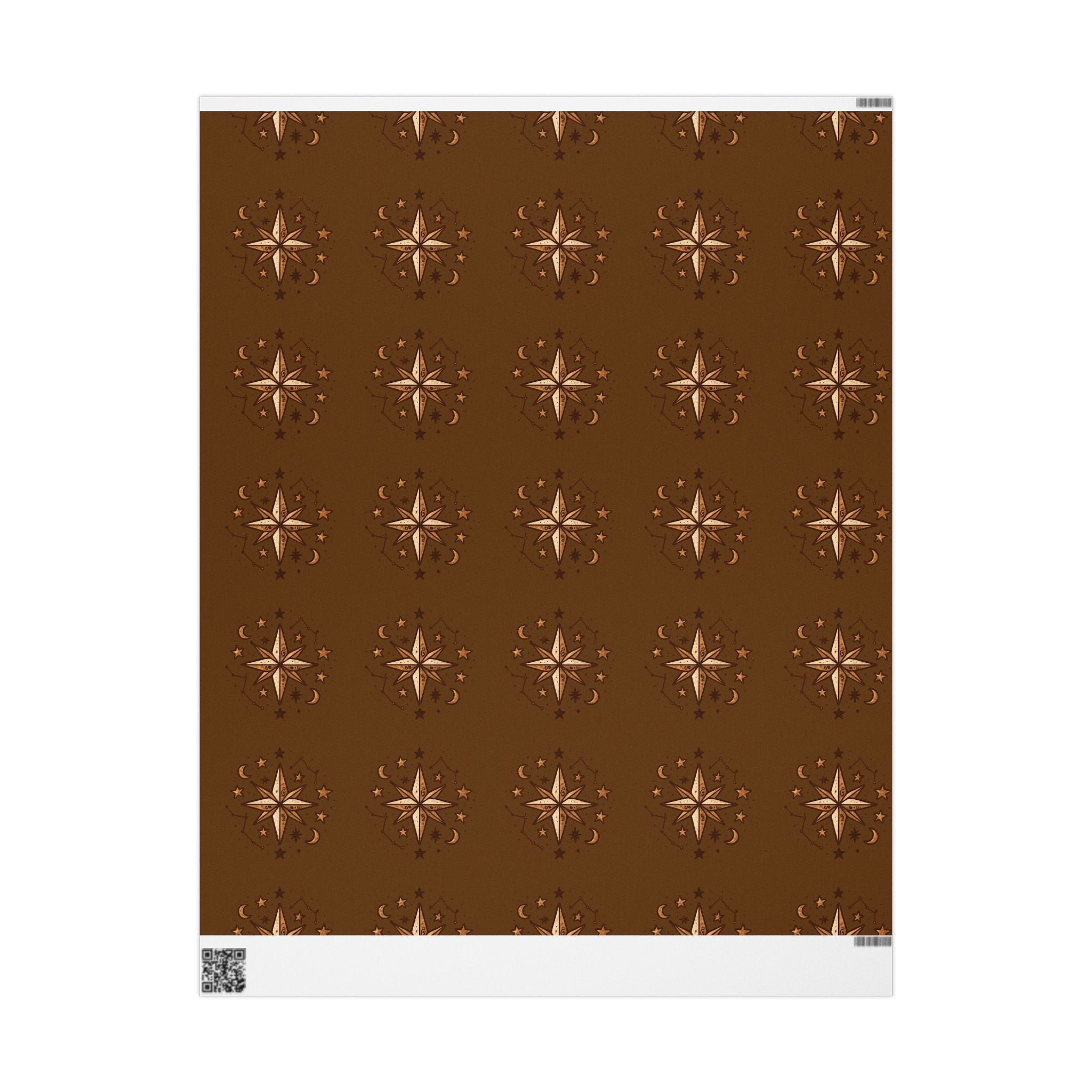 North Star Brown Wrapping Paper