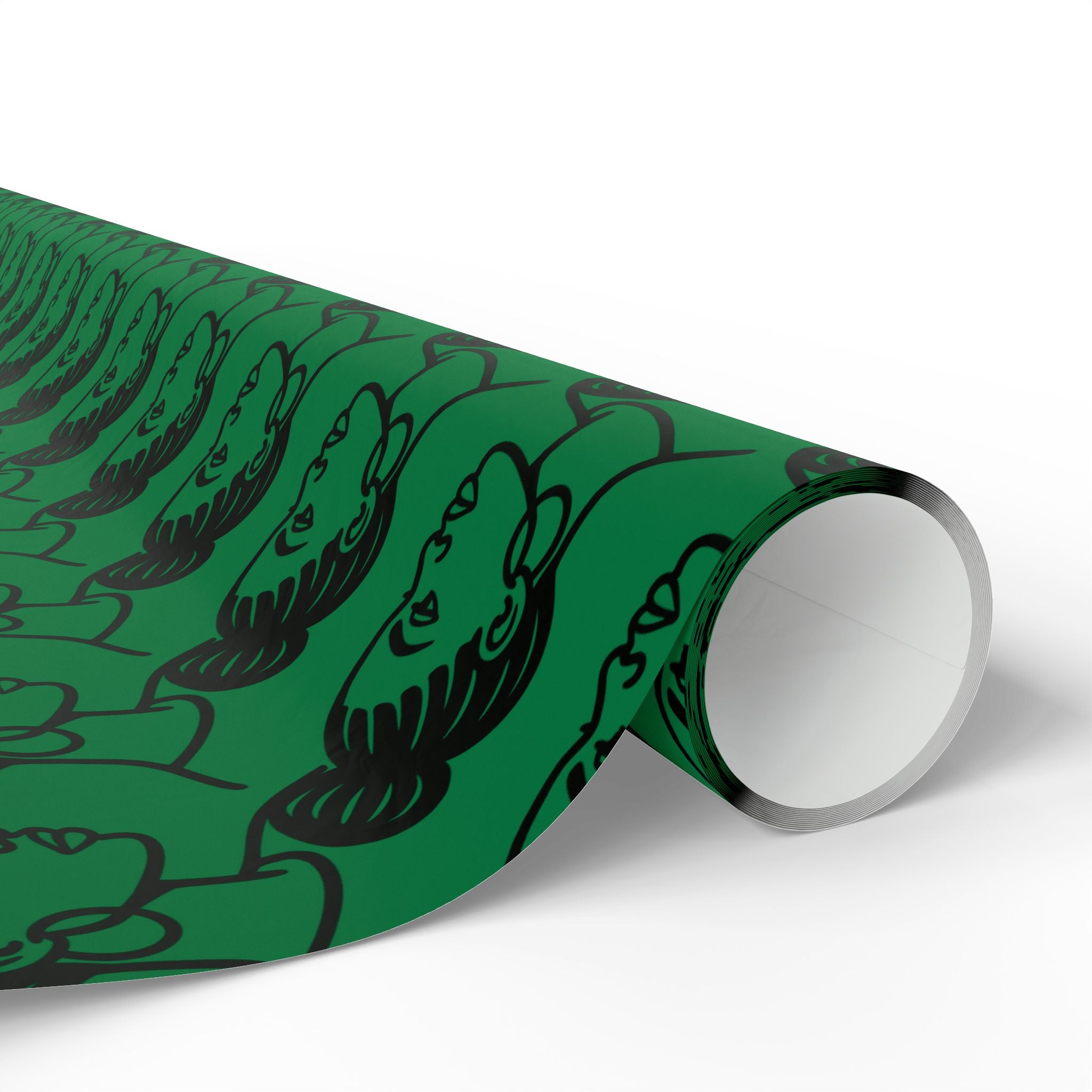 'High Bun' Green Wrapping Paper