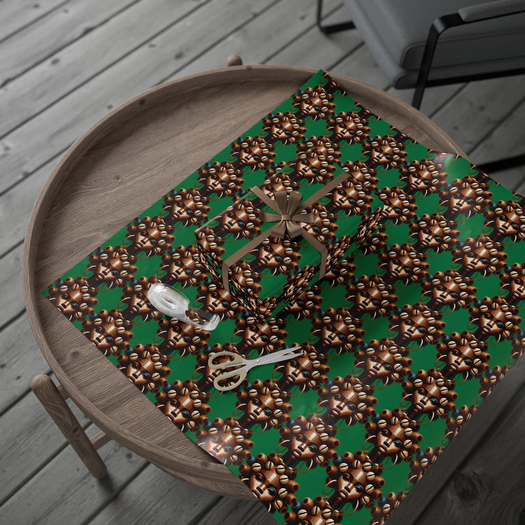'Dollie' Green Wrapping Paper Roll