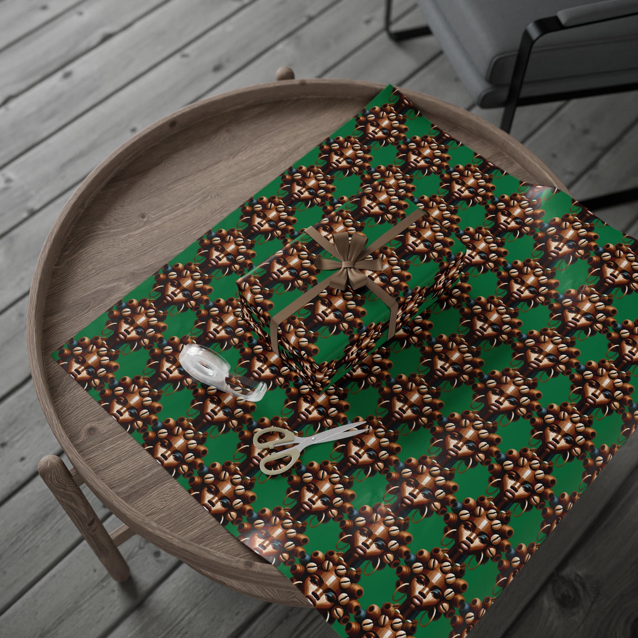 'Dollie' Green Wrapping Paper Roll