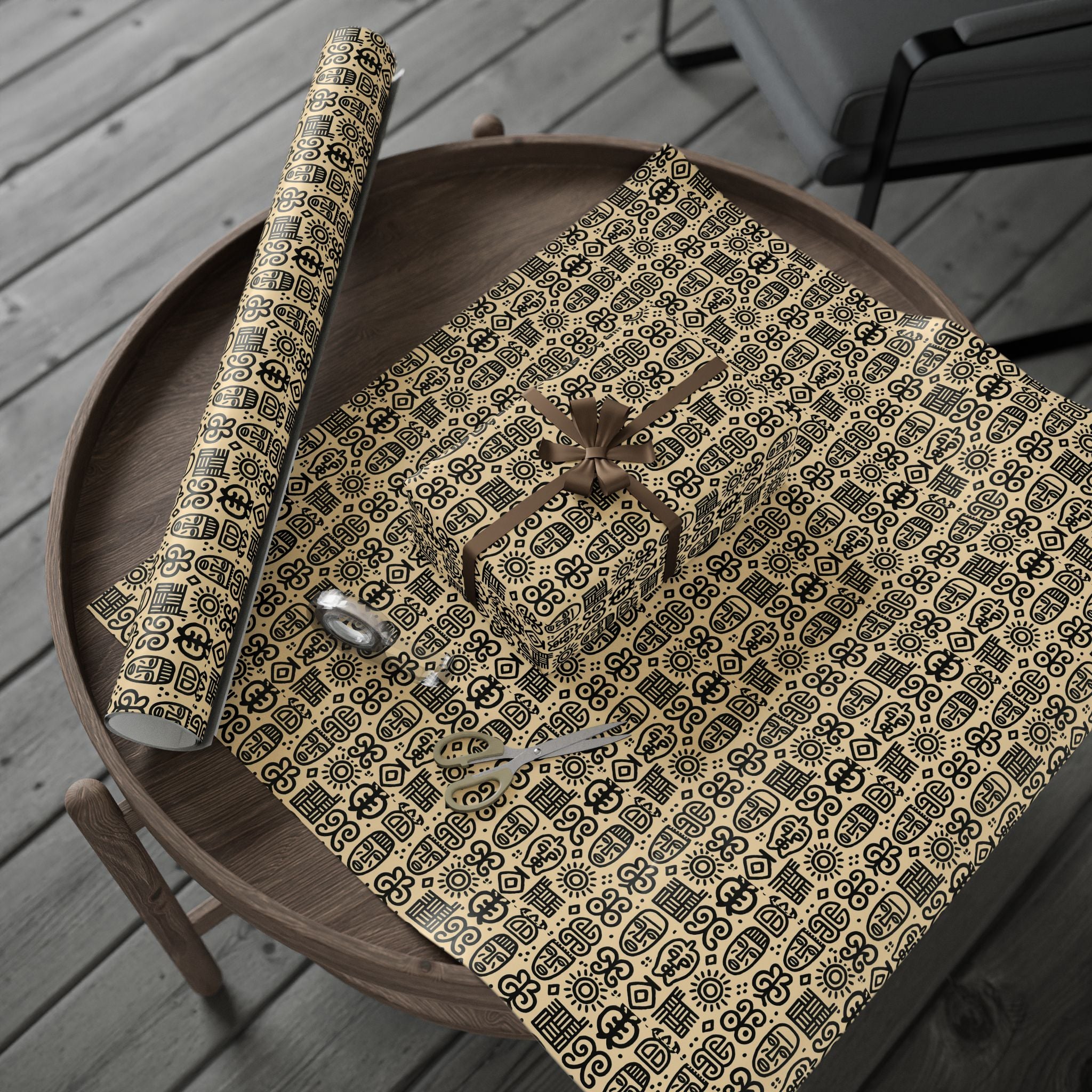 Adrinka Tan Wrapping Paper symbols