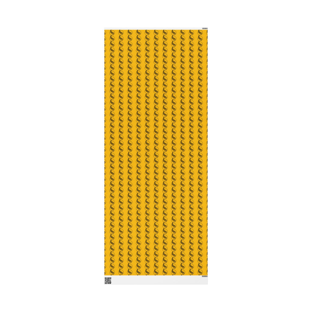 Adinkra Yellow Fern Wrapping Paper