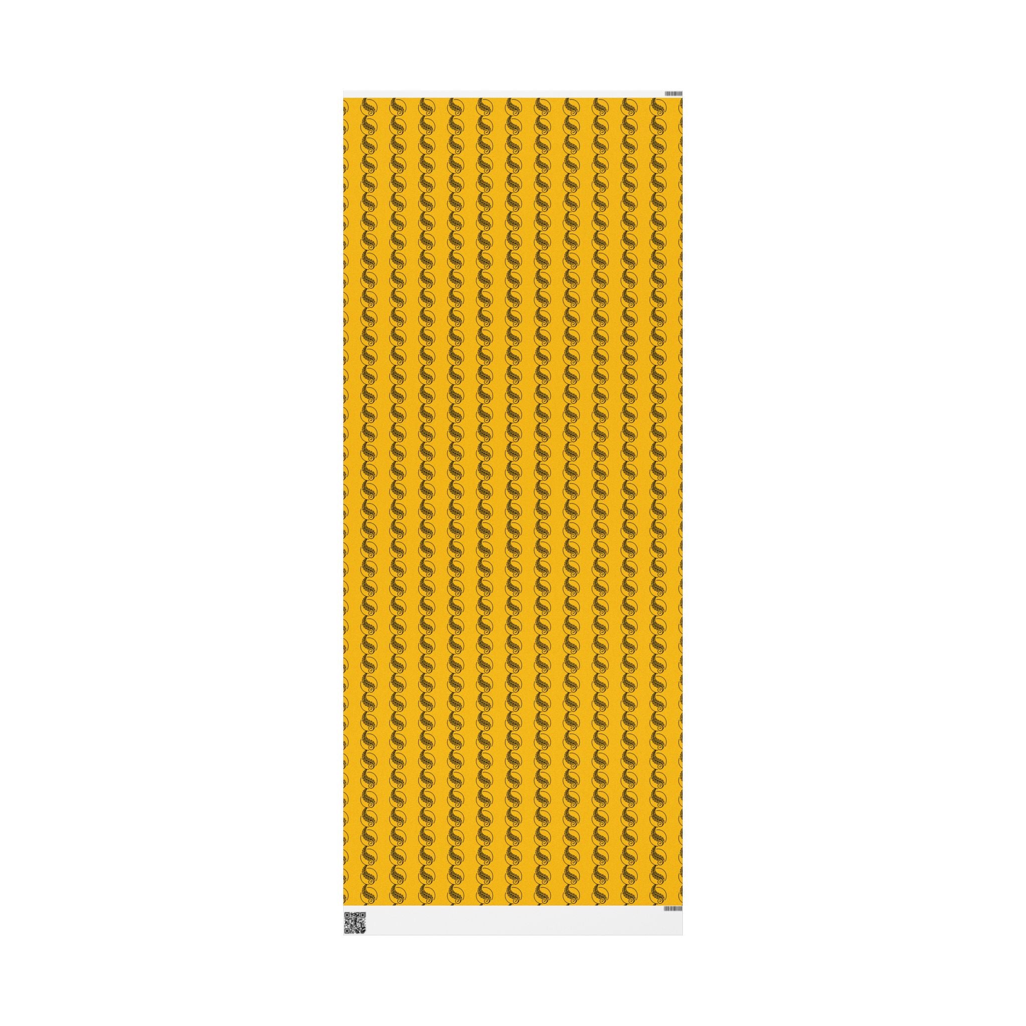 Adinkra Yellow Fern Wrapping Paper