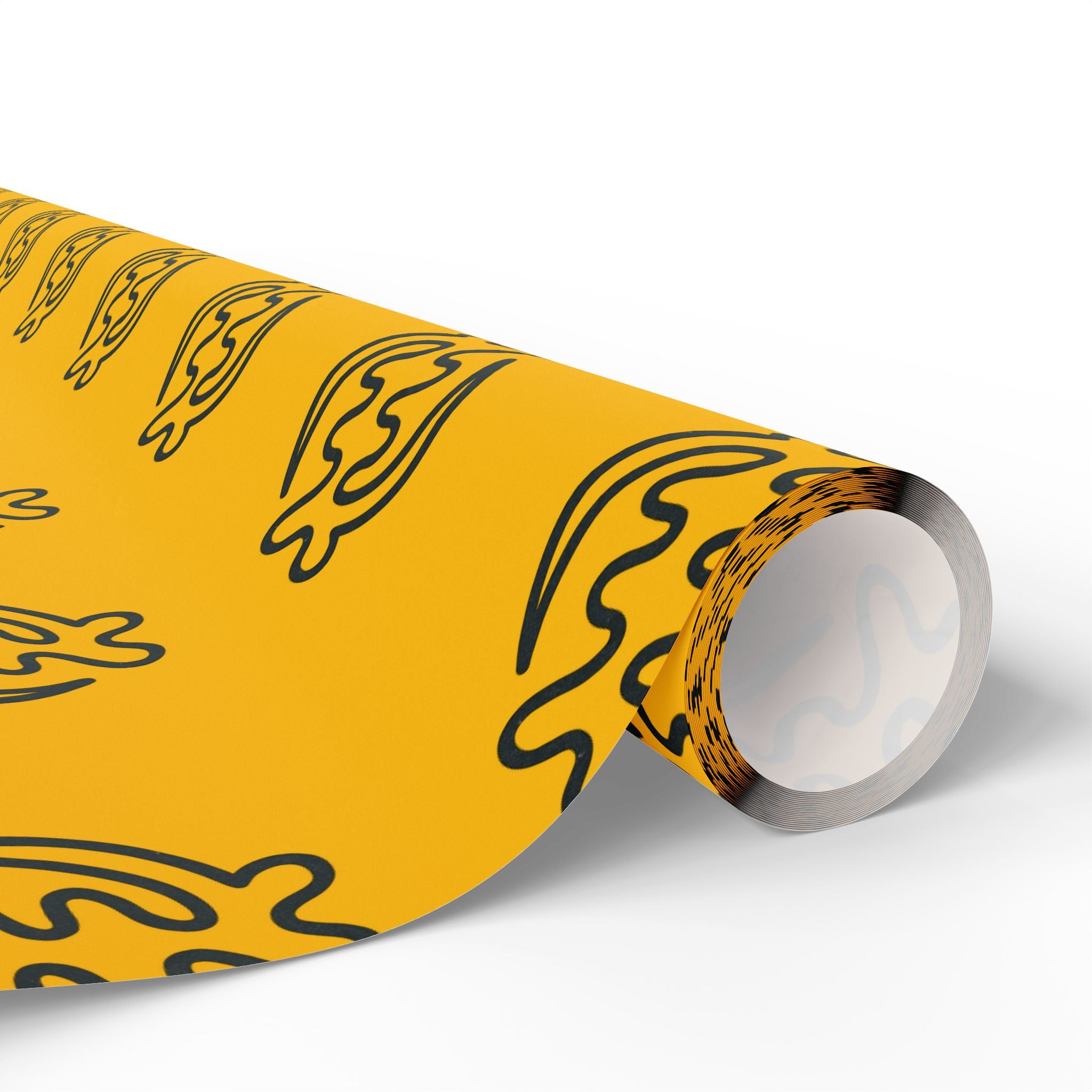 Adinkra Gye Nyame Yellow Wrapping Paper