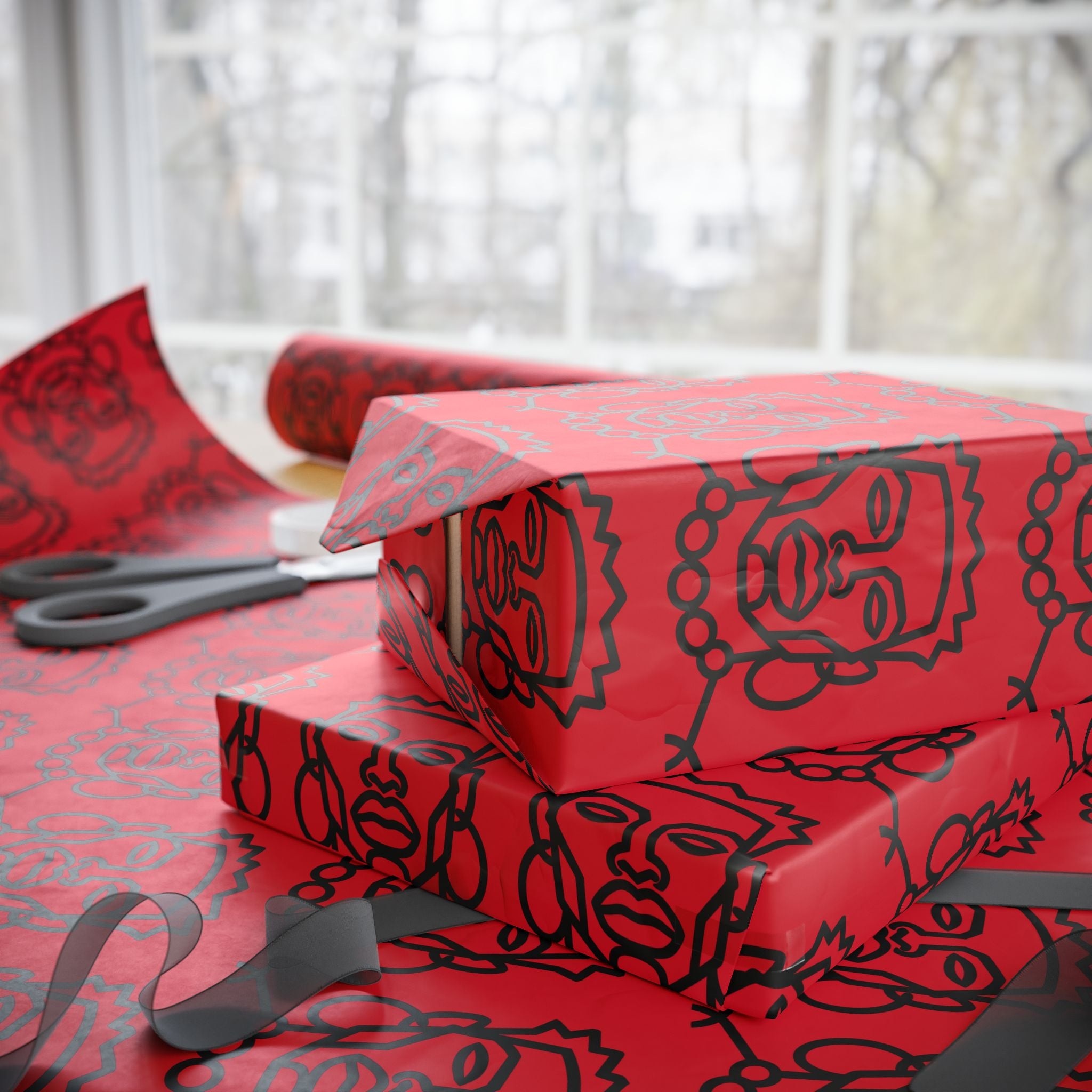'He is Him' Red Wrapping Paper
