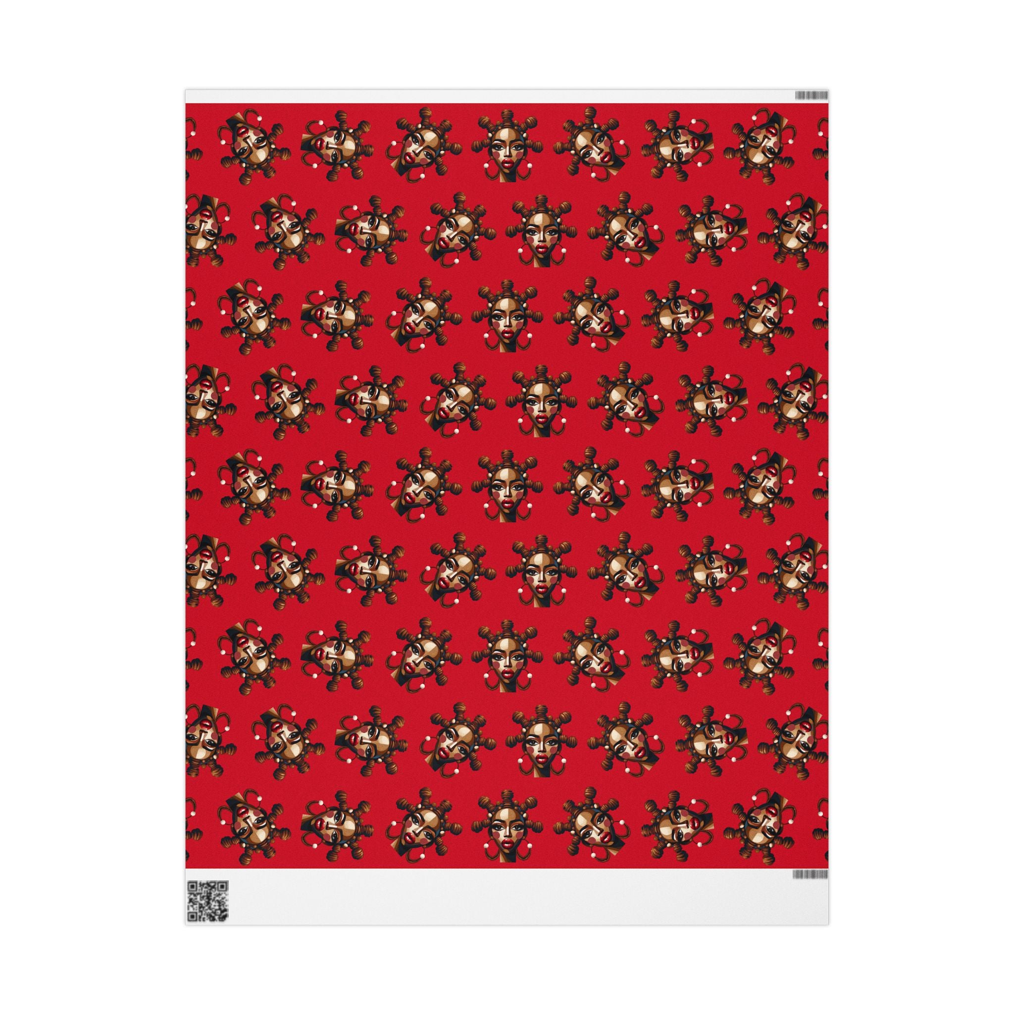 'Bantu' Red Gift Wrapping Paper Roll