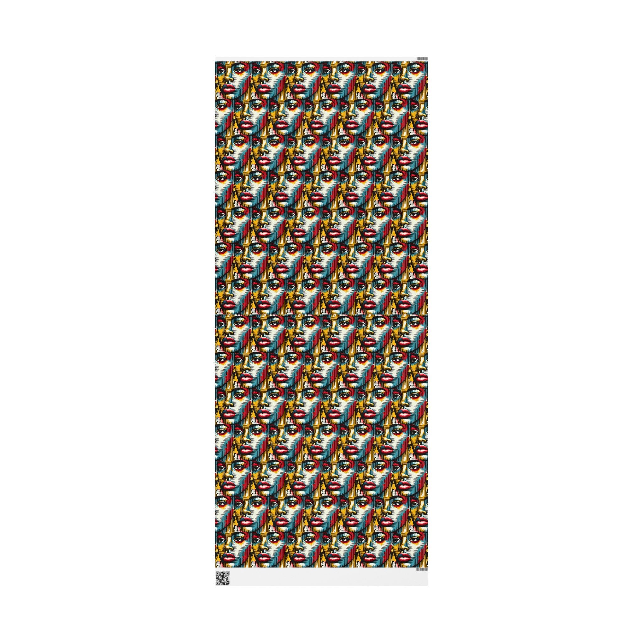 Comic Face, Colorful, Artistic Wrapping Paper