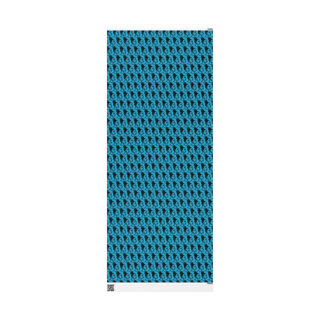 'High Bun' Blue Wrapping Paper