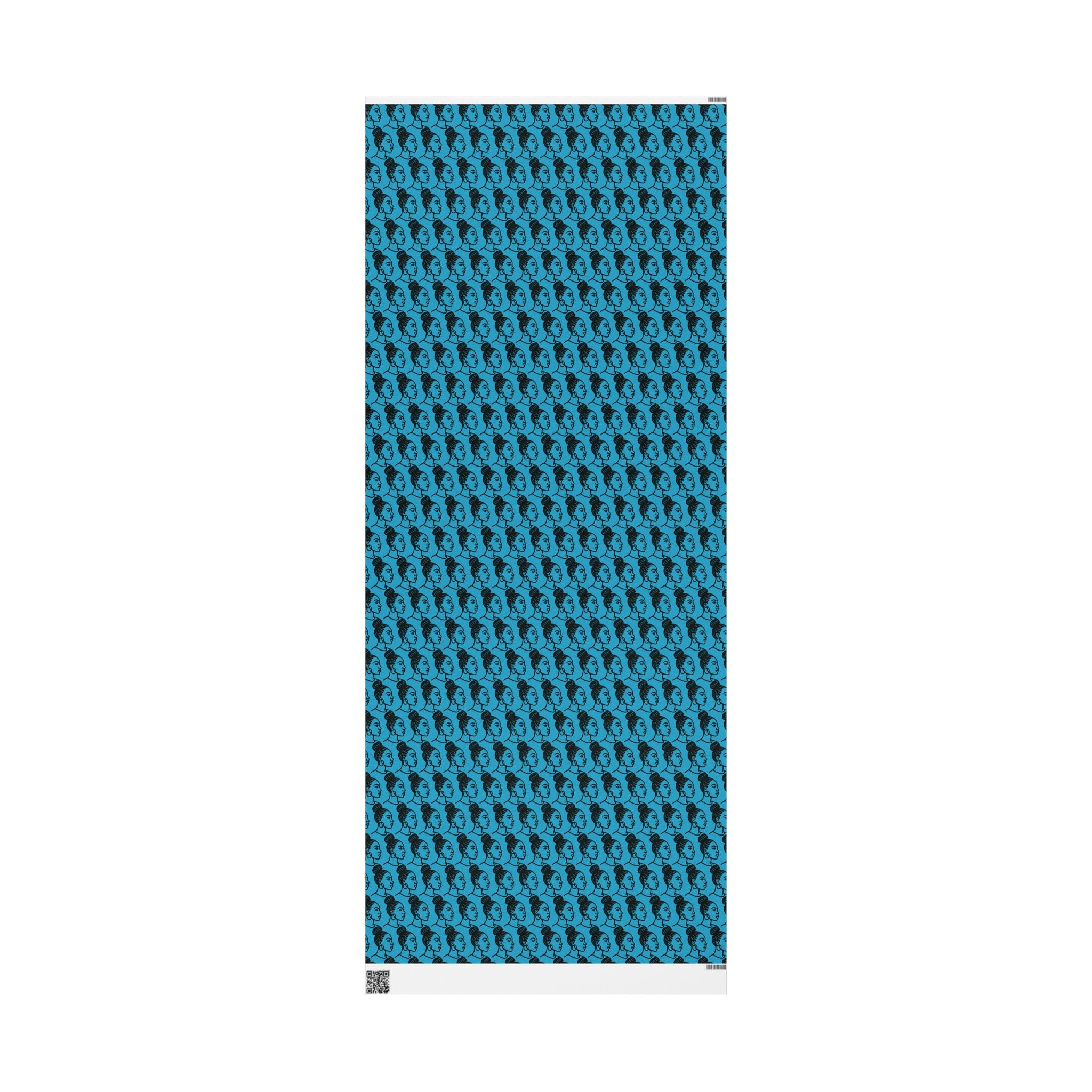 'High Bun' Blue Wrapping Paper
