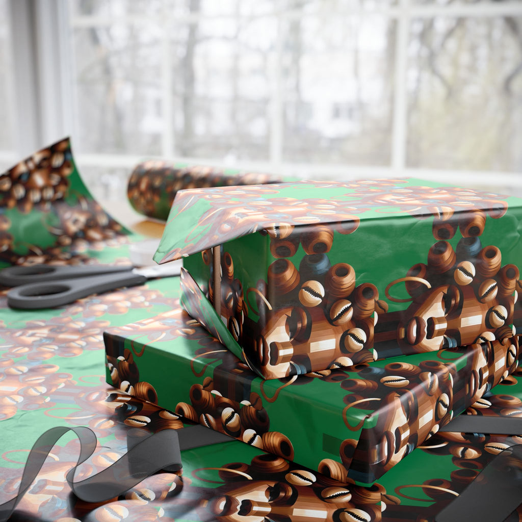 'Dollie' Green Wrapping Paper Roll