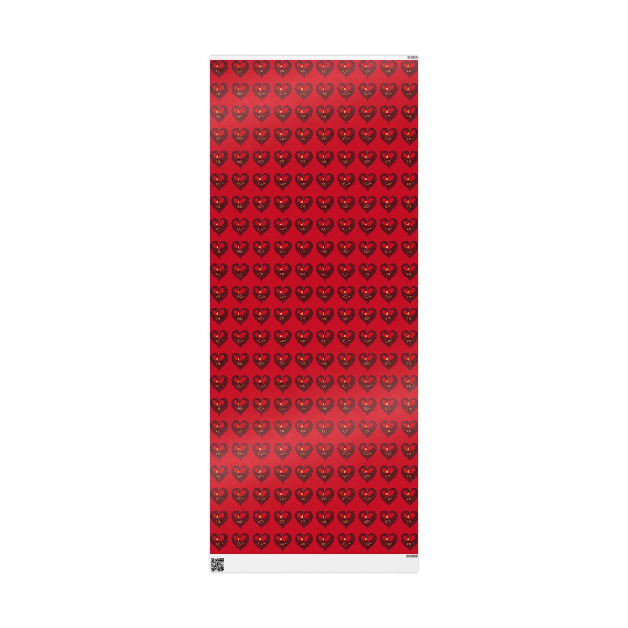 Adinkra Red Sankofa Heart Wrapping Paper