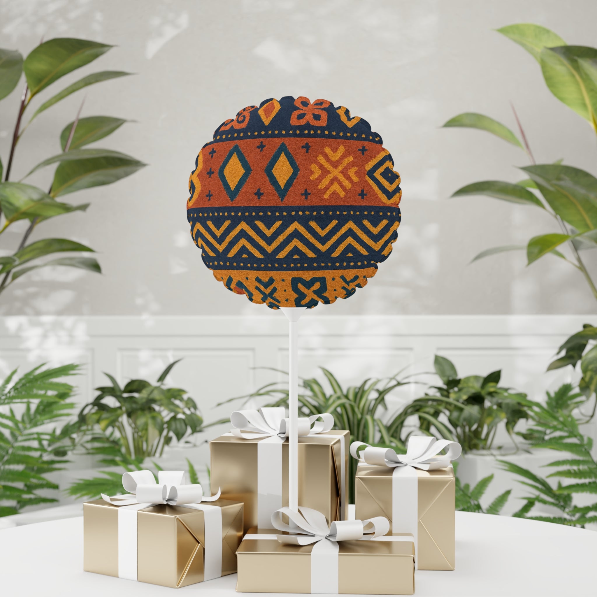 11" (Round) Decorative Balloon — Cloth Pattern