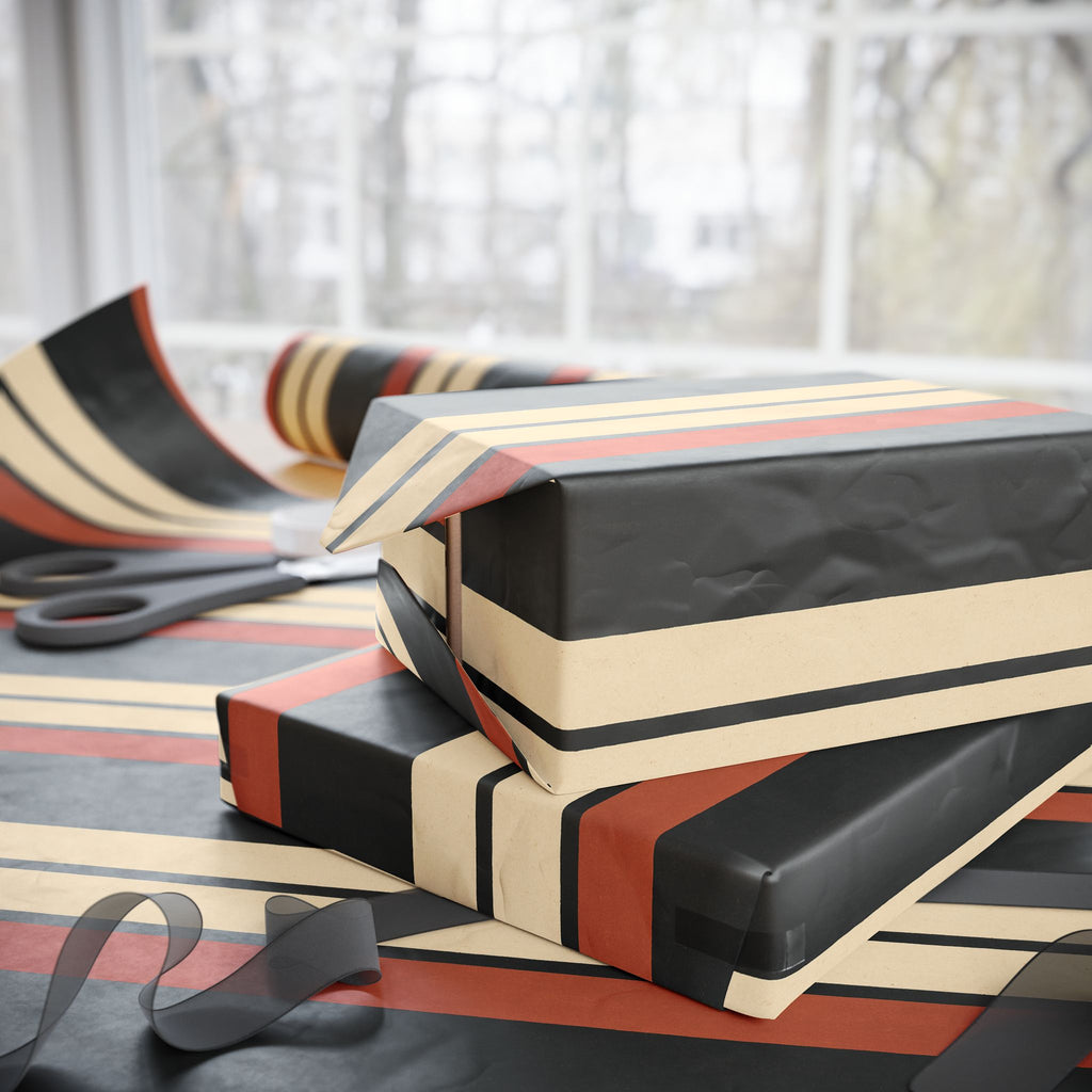 Stripe Brown Tone Wrapping Paper