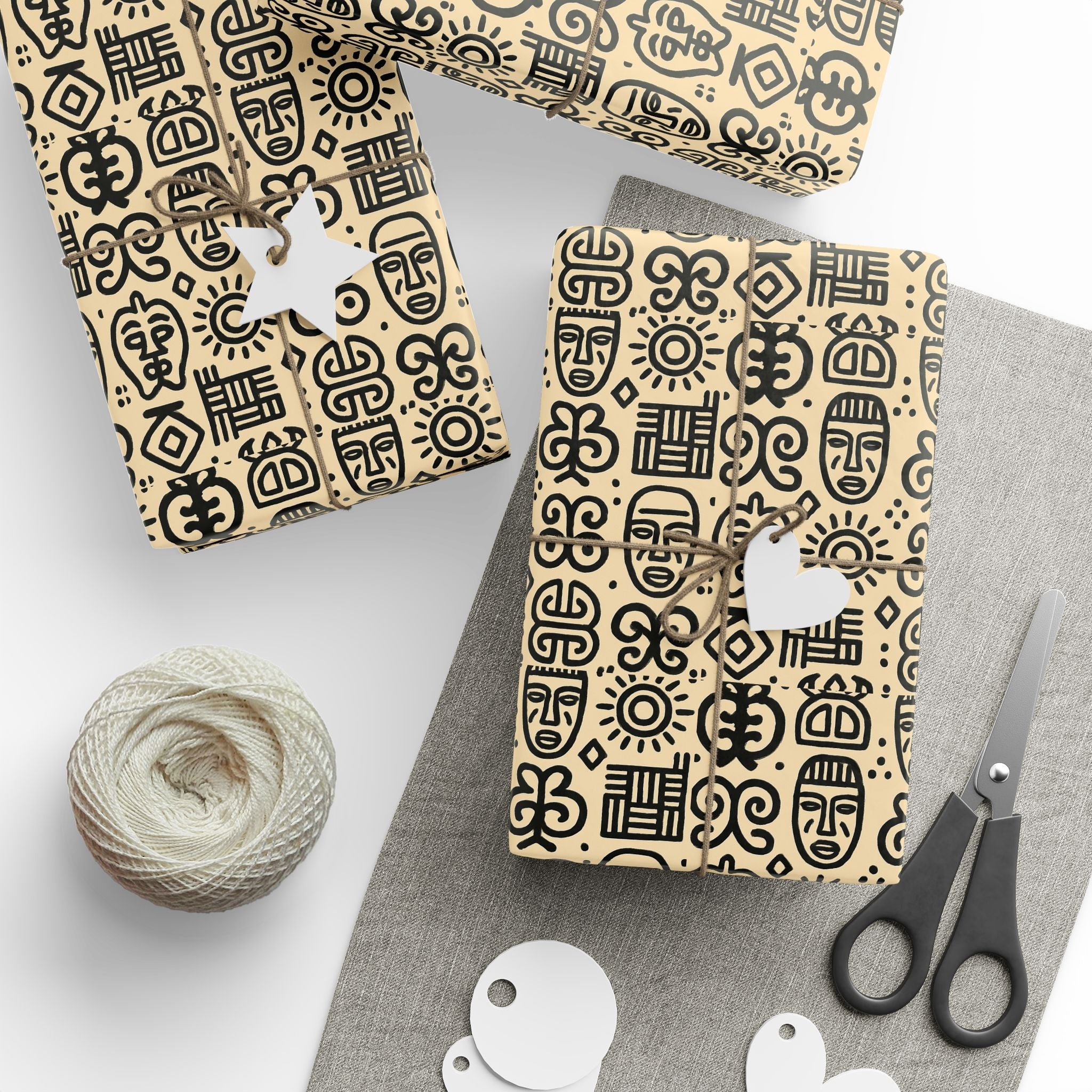 Adrinka Tan Wrapping Paper symbols