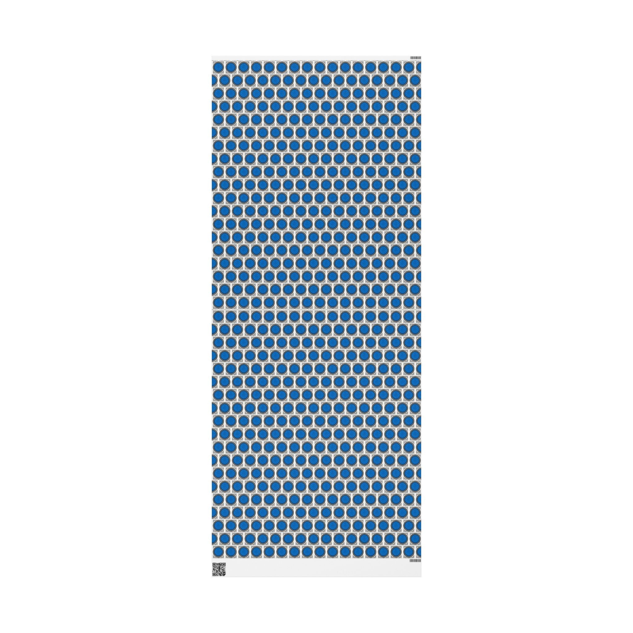 Blue Dot Printed Wrapping Paper