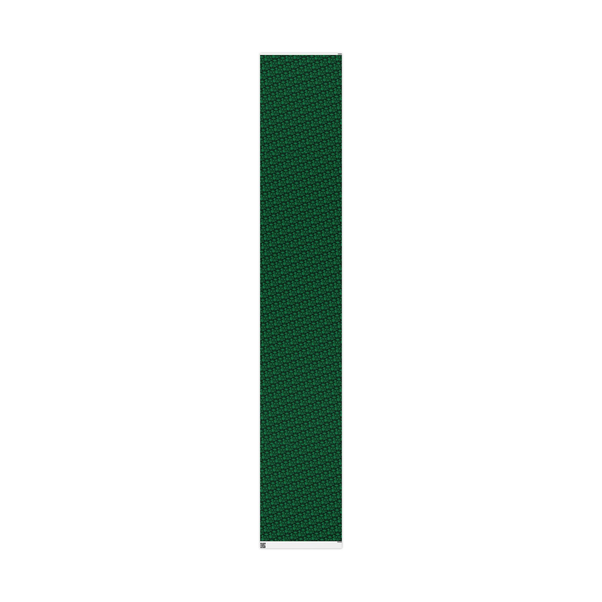 Bantu Crown - Green -Wrapping Paper, Holiday Gift Wrap