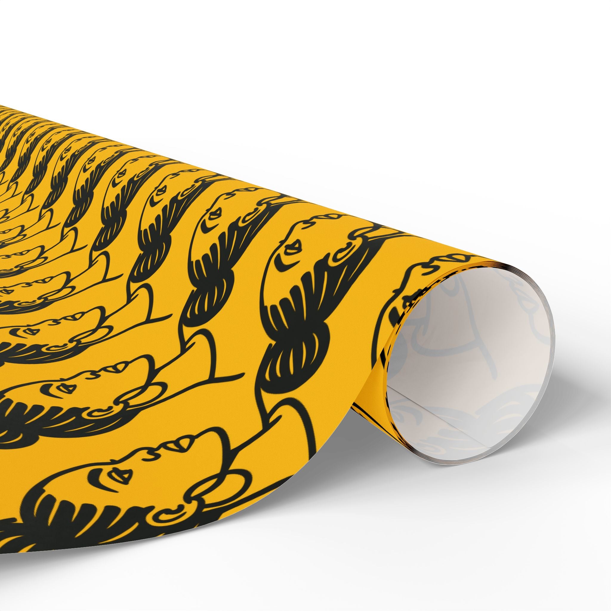 'High Bun' Yellow Wrapping Paper