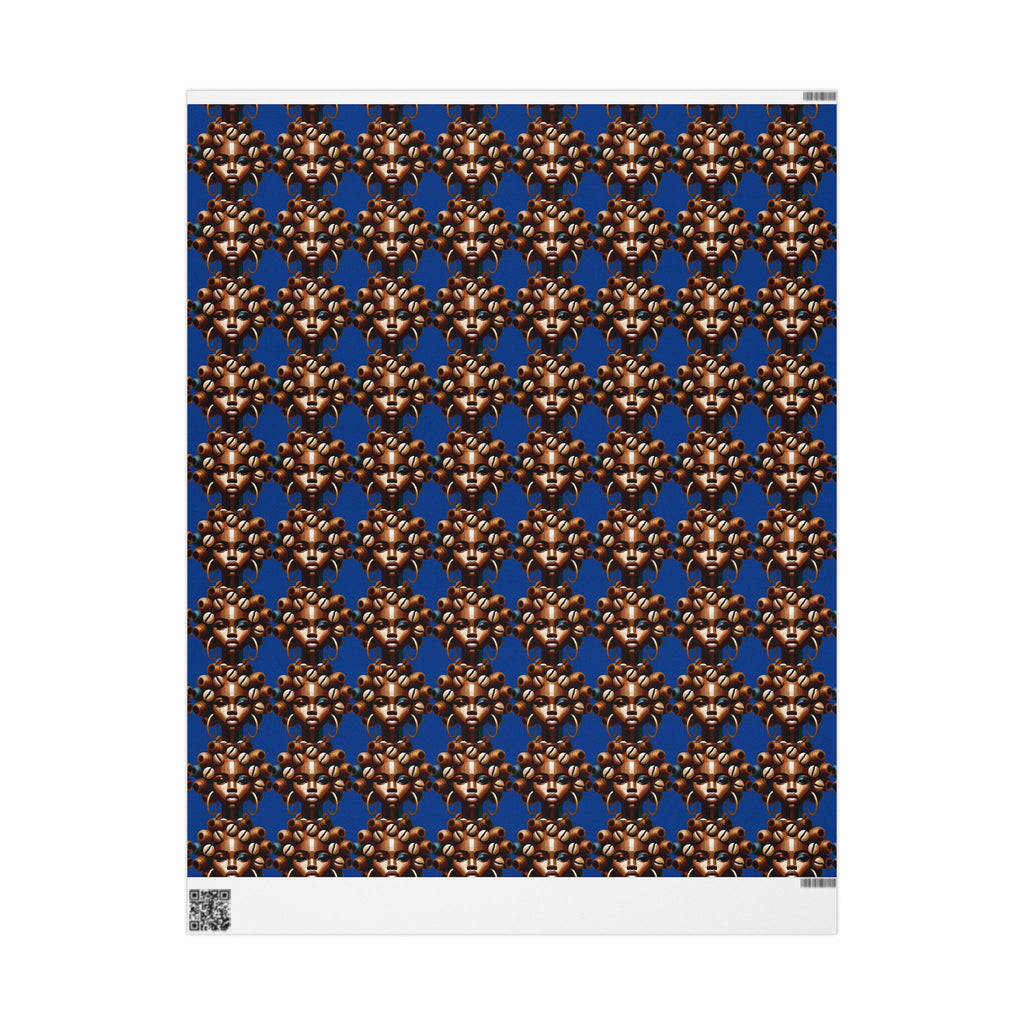 'Dollie' Blue Wrapping Paper Roll