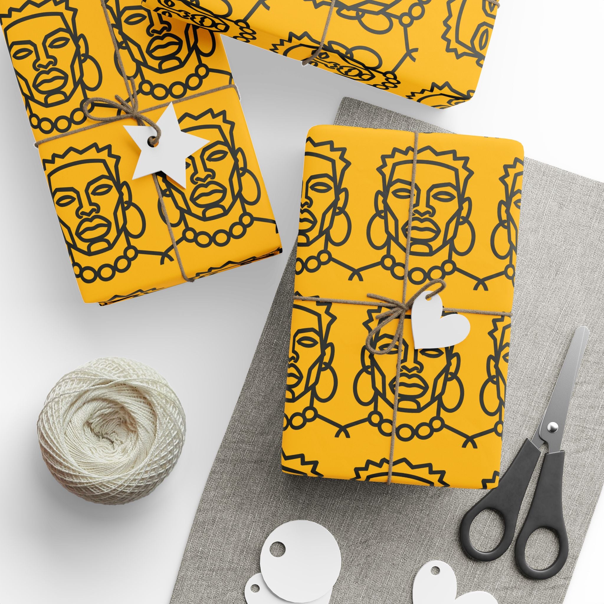 'He is Him' Yellow Wrapping Paper