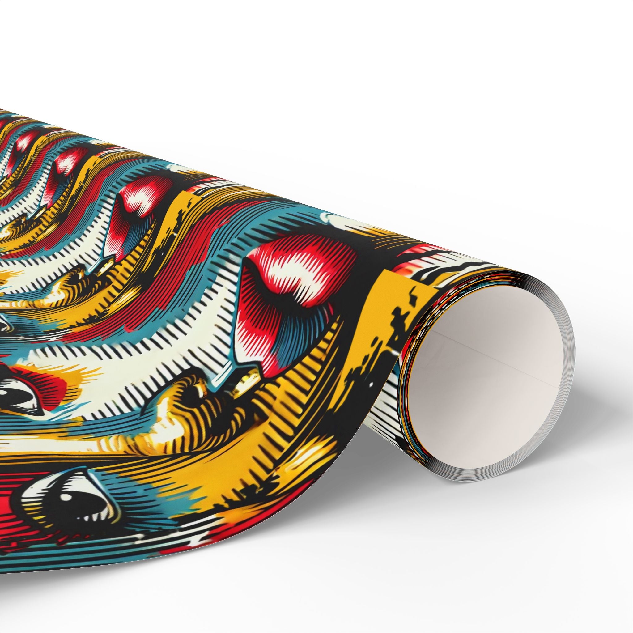 Comic Face, Colorful, Artistic Wrapping Paper