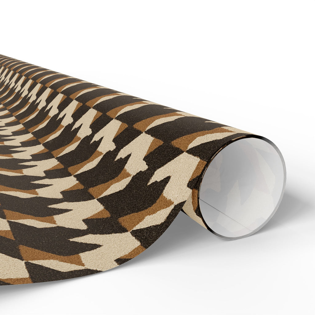 Houndstooth Pattern -Brown Wrapping Paper