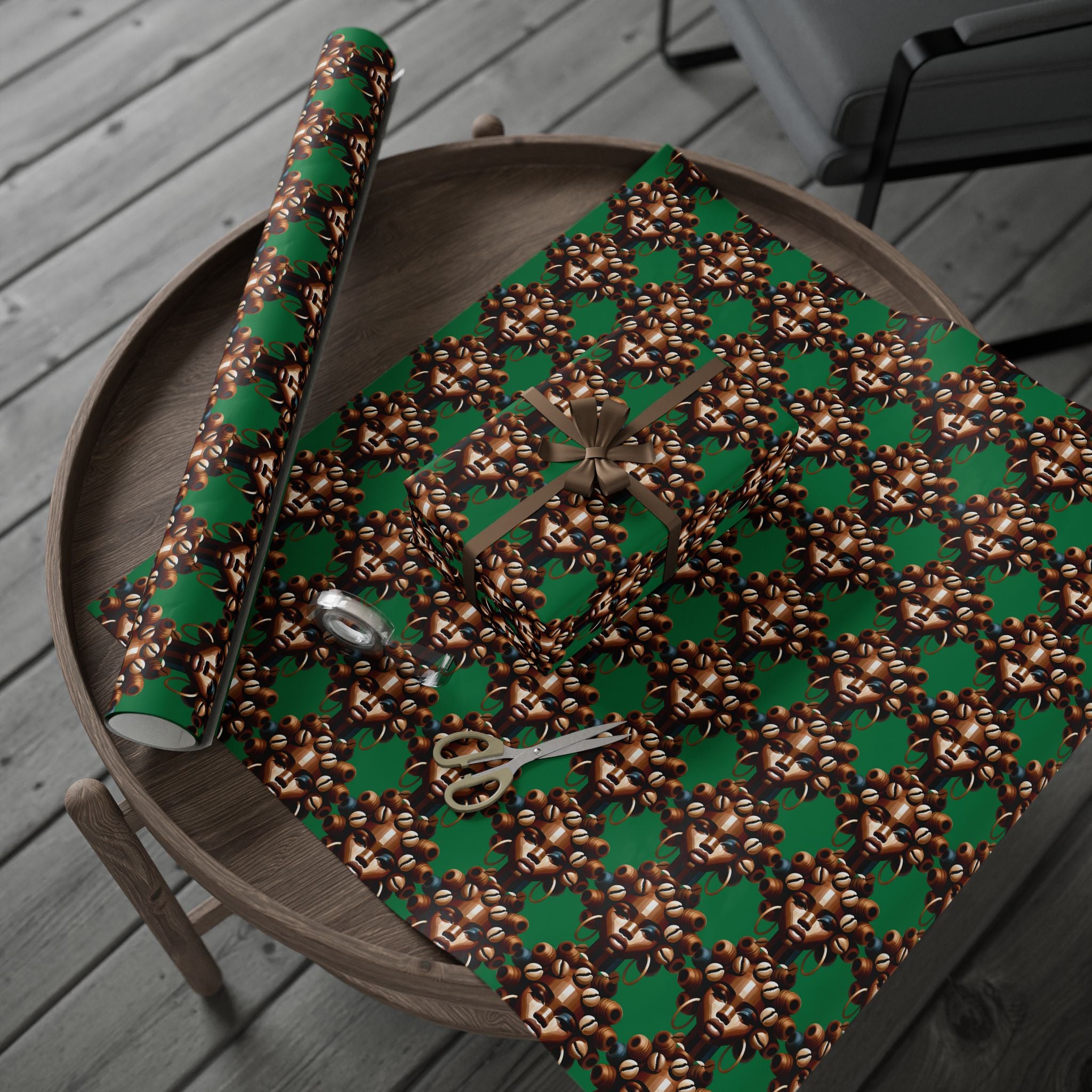 'Dollie' Green Wrapping Paper Roll