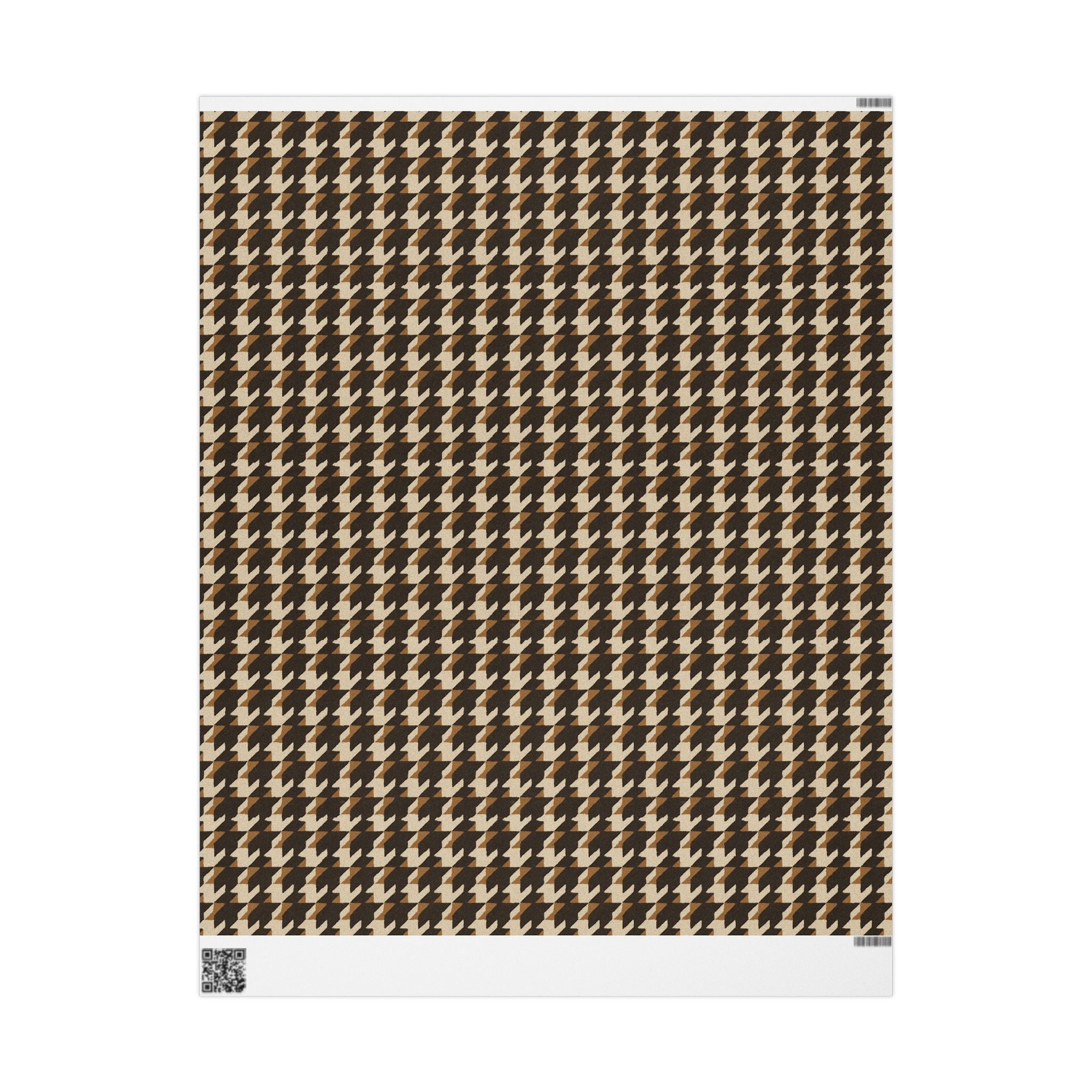 Houndstooth Pattern -Brown Wrapping Paper