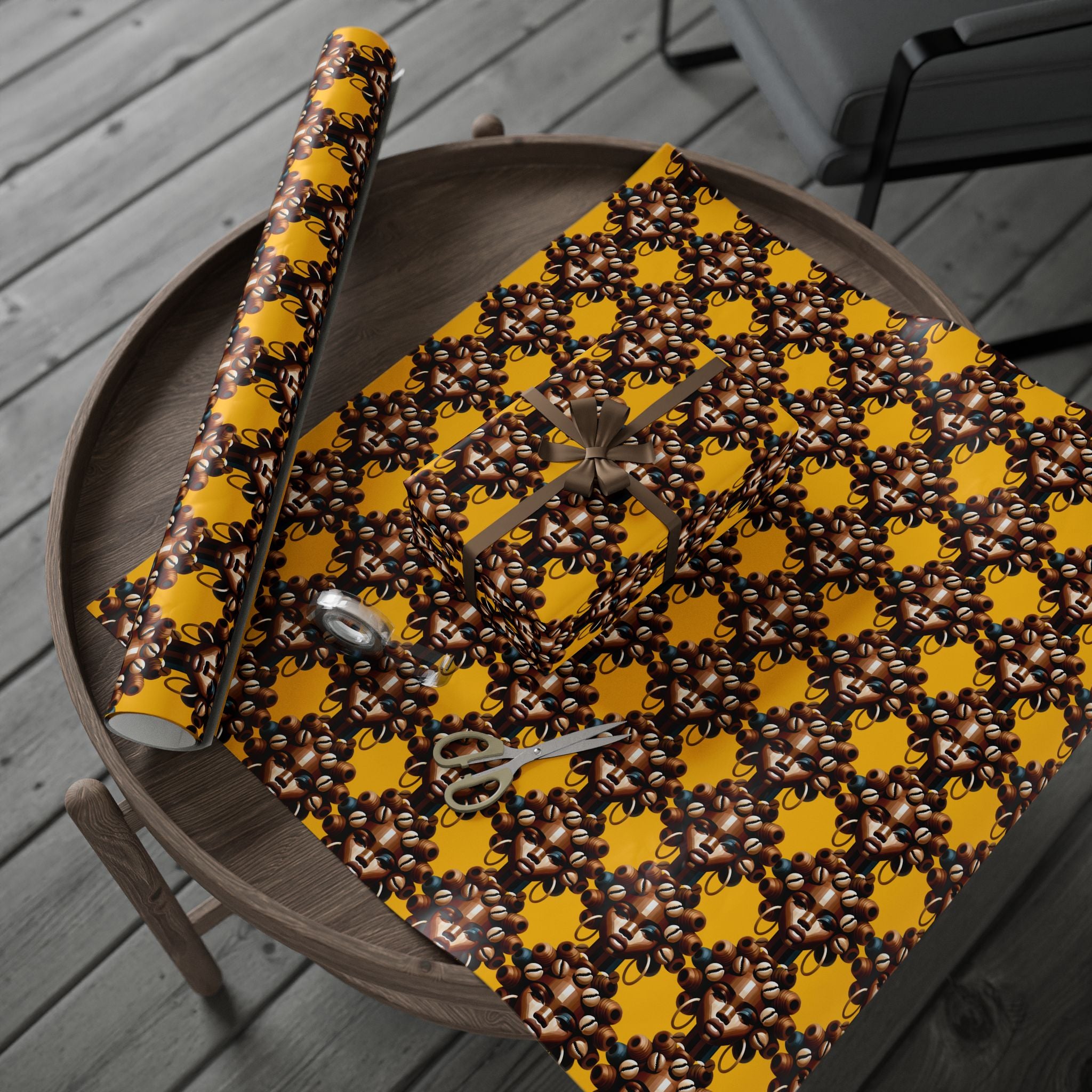 'Dollie' Yellow Wrapping Paper Roll
