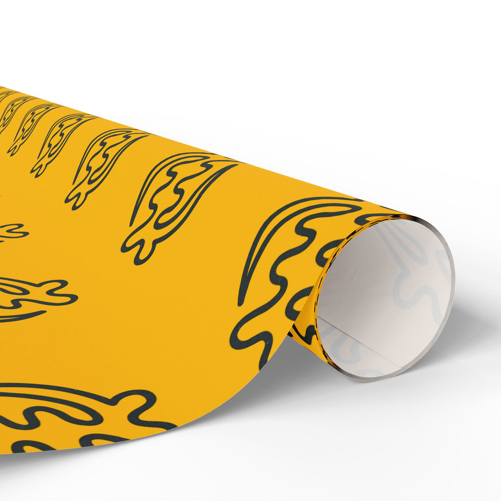 Adinkra Gye Nyame Yellow Wrapping Paper