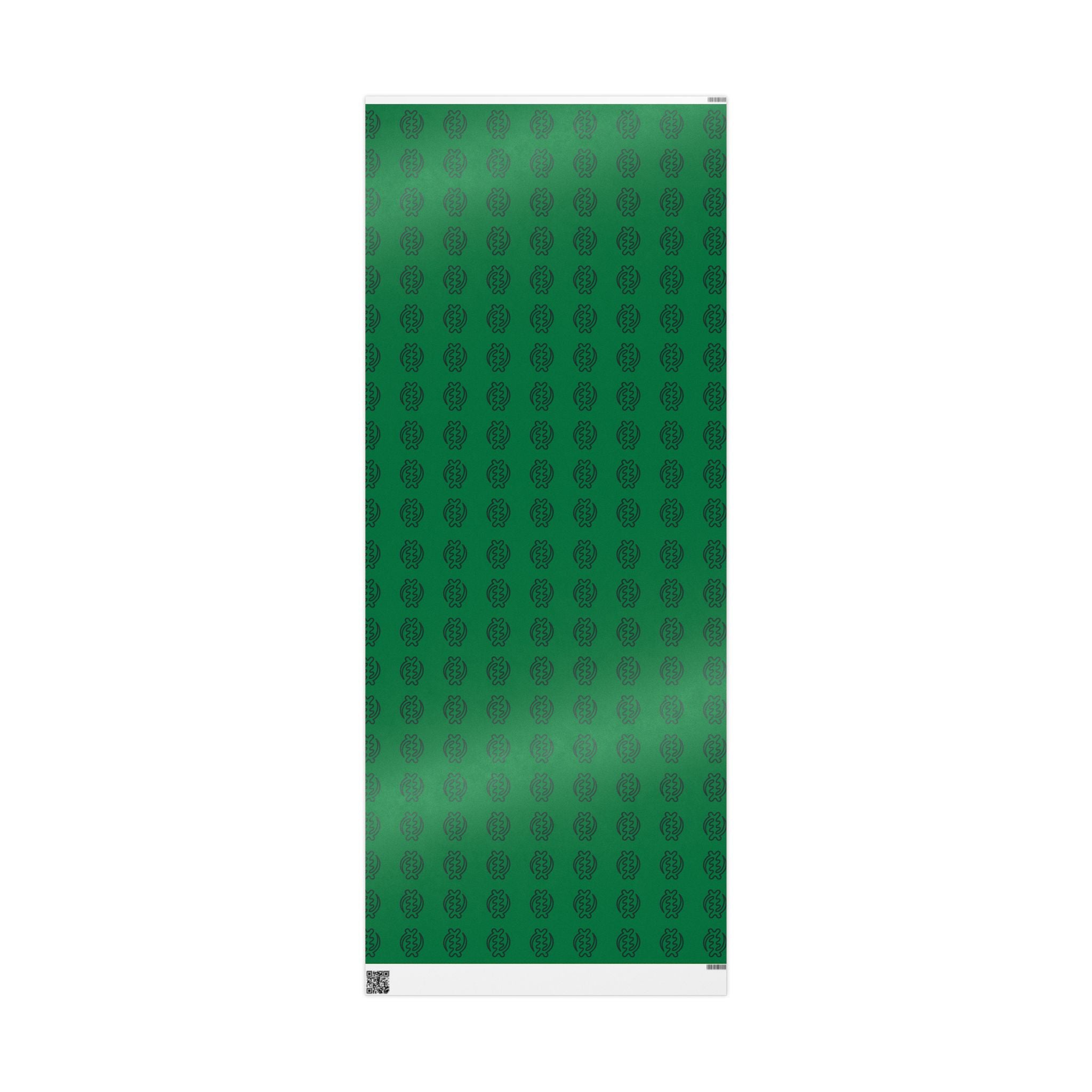 Adinkra Gye Nyame Green Wrapping Paper