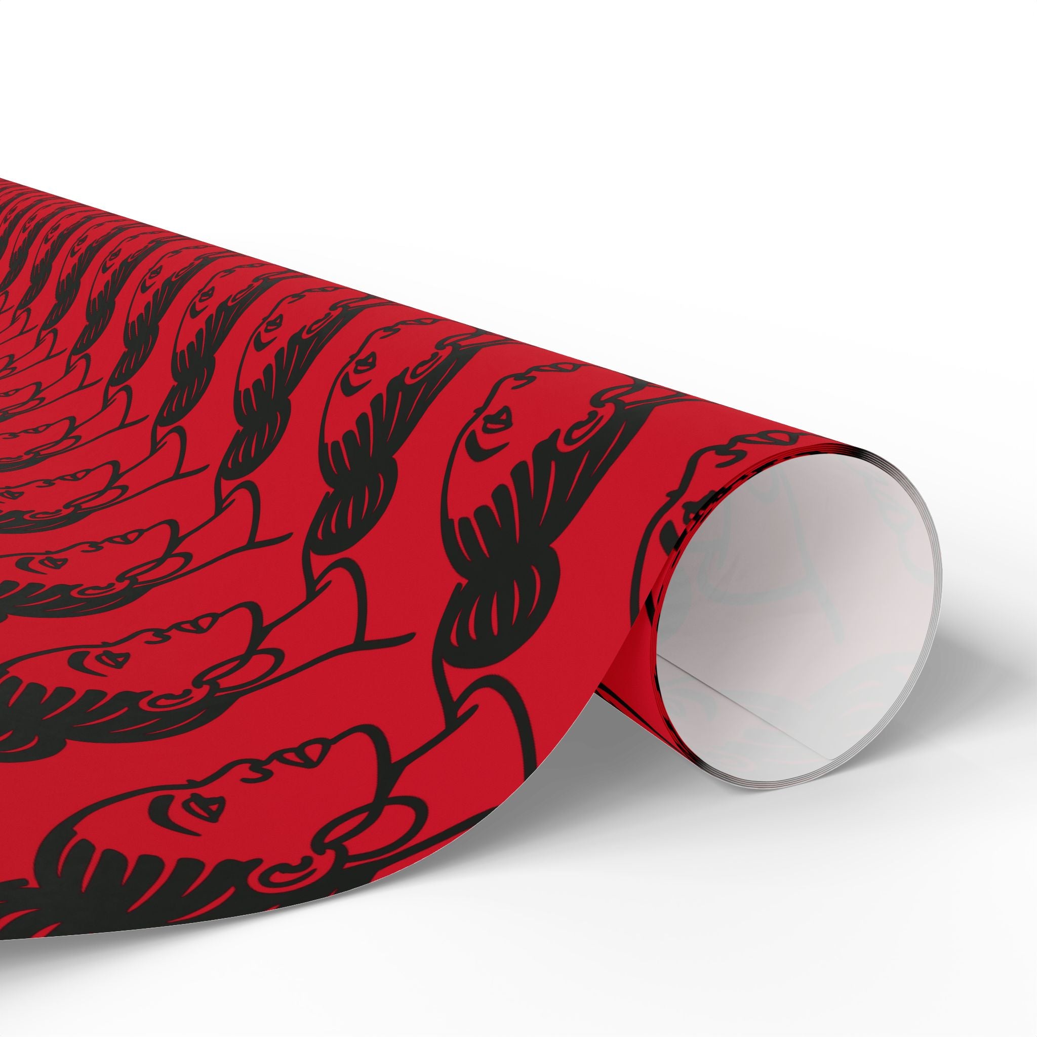 'High Bun' Red Wrapping Paper