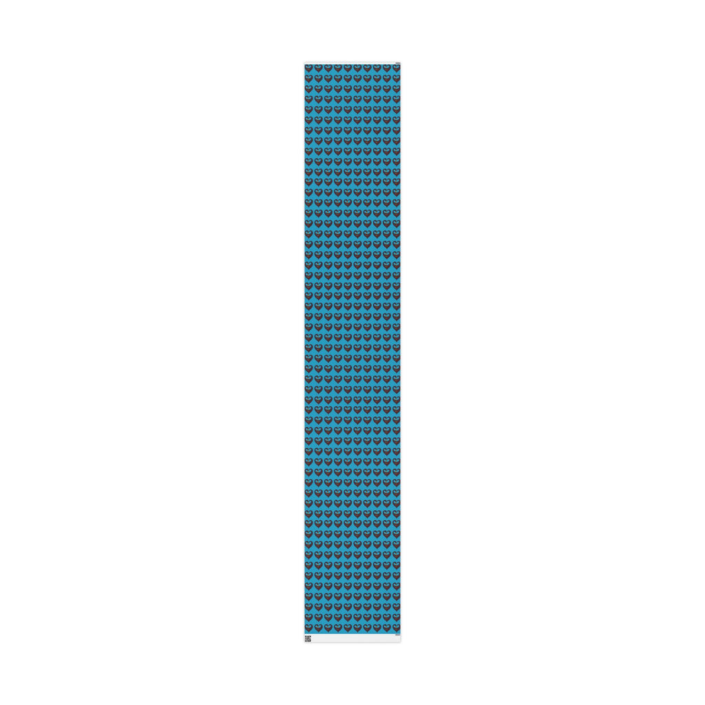 Adinkra Teal Sankofa Heart Wrapping Paper