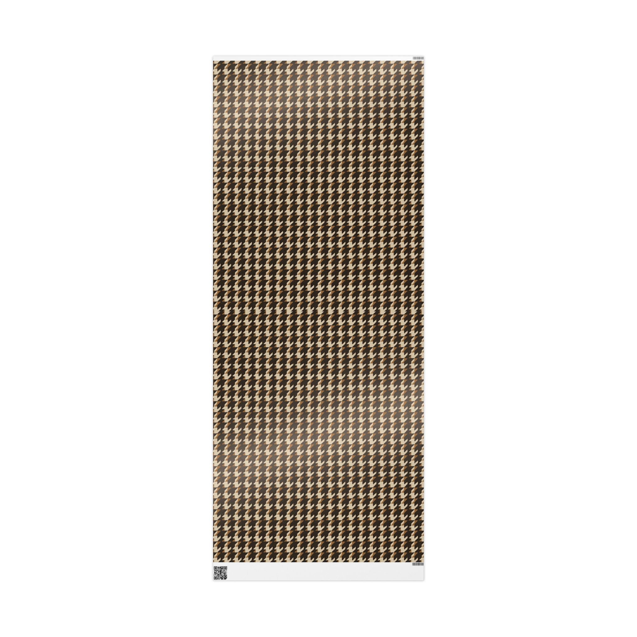 Houndstooth Pattern -Brown Wrapping Paper