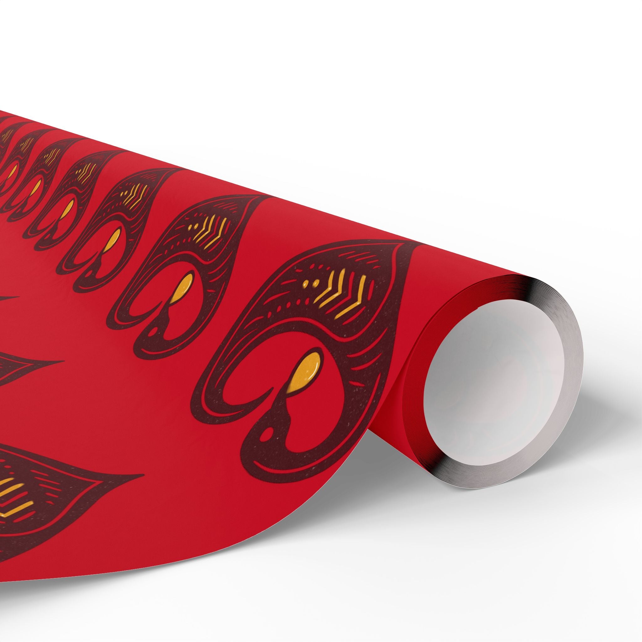 Adinkra Red Sankofa Heart Wrapping Paper