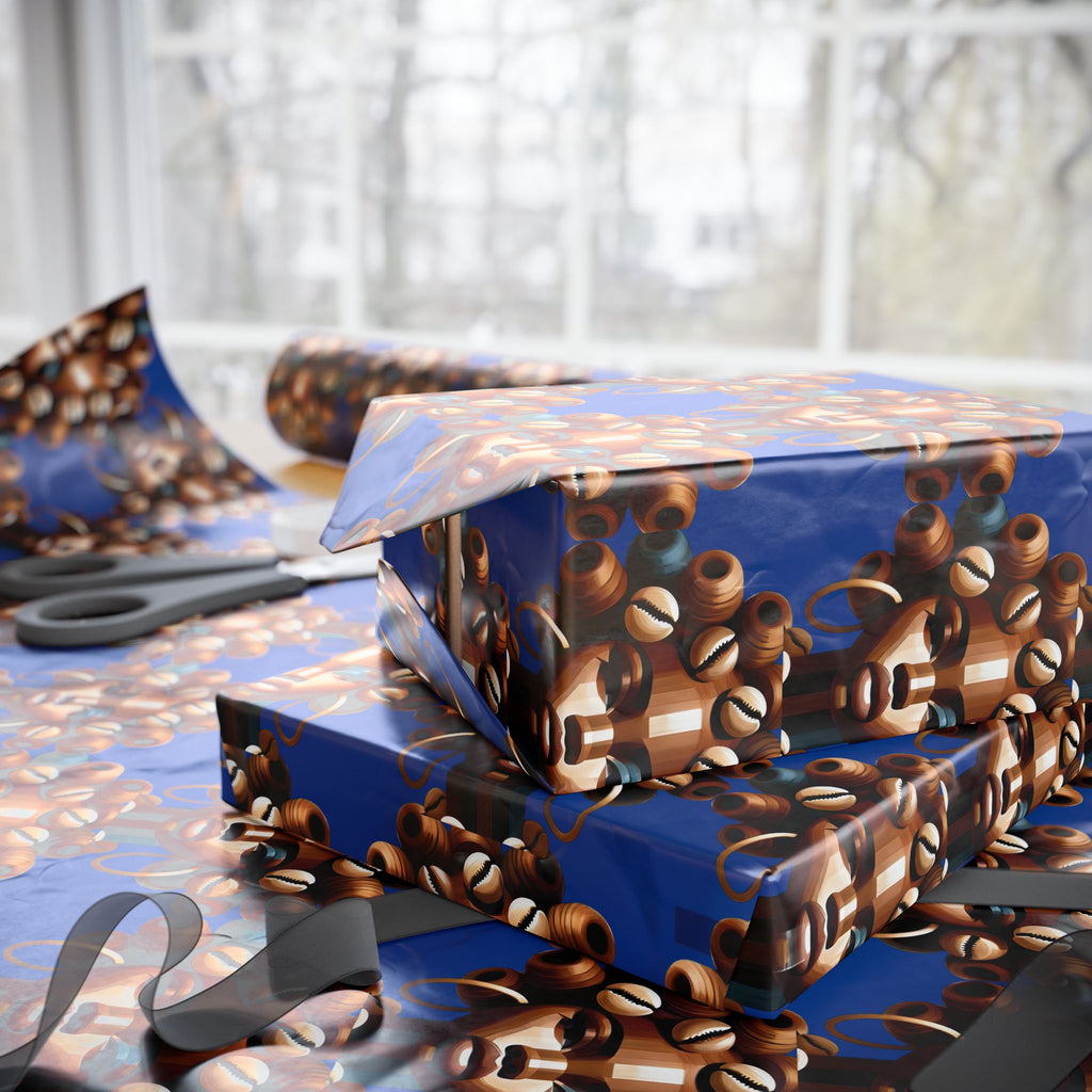 'Dollie' Blue Wrapping Paper Roll