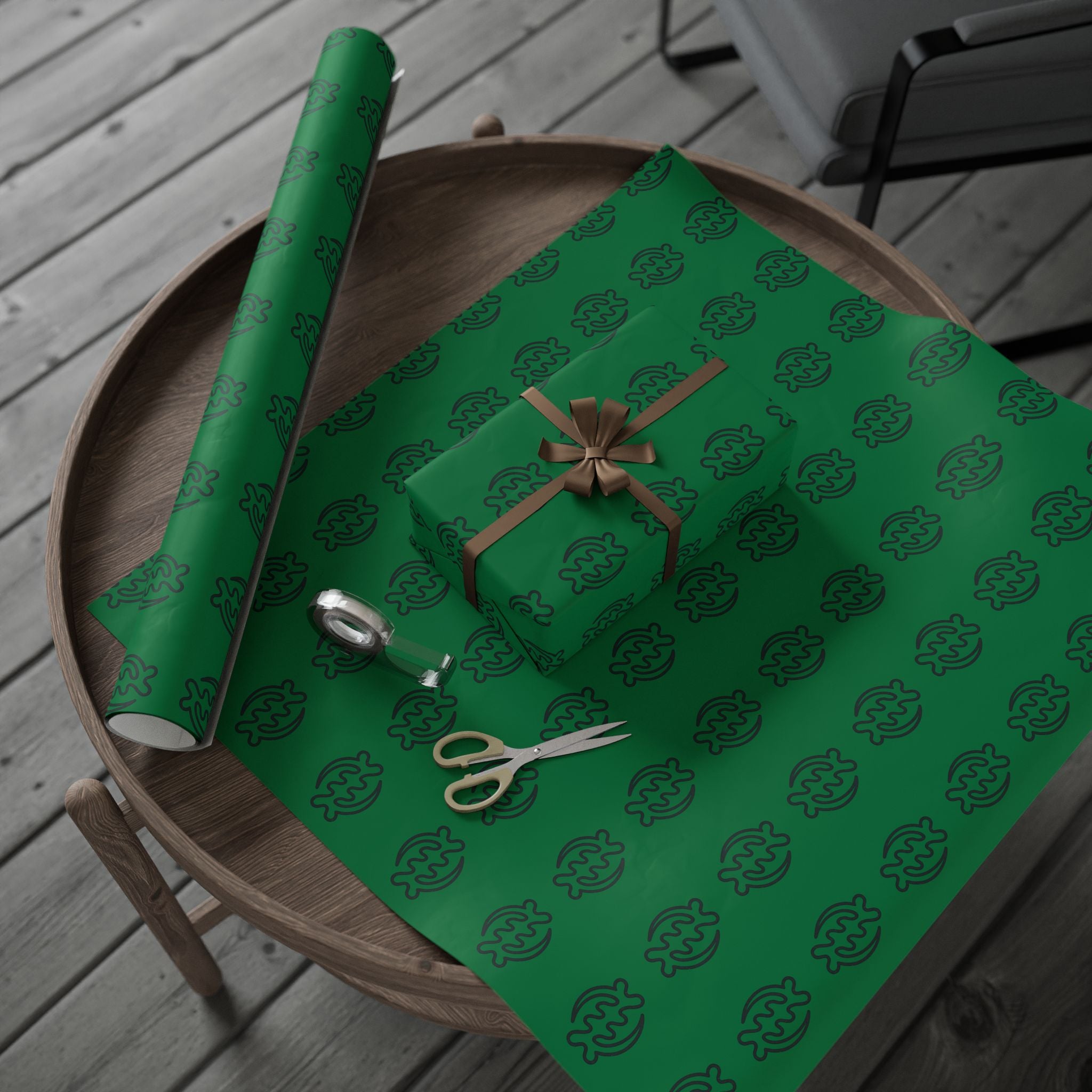 Adinkra Gye Nyame Green Wrapping Paper