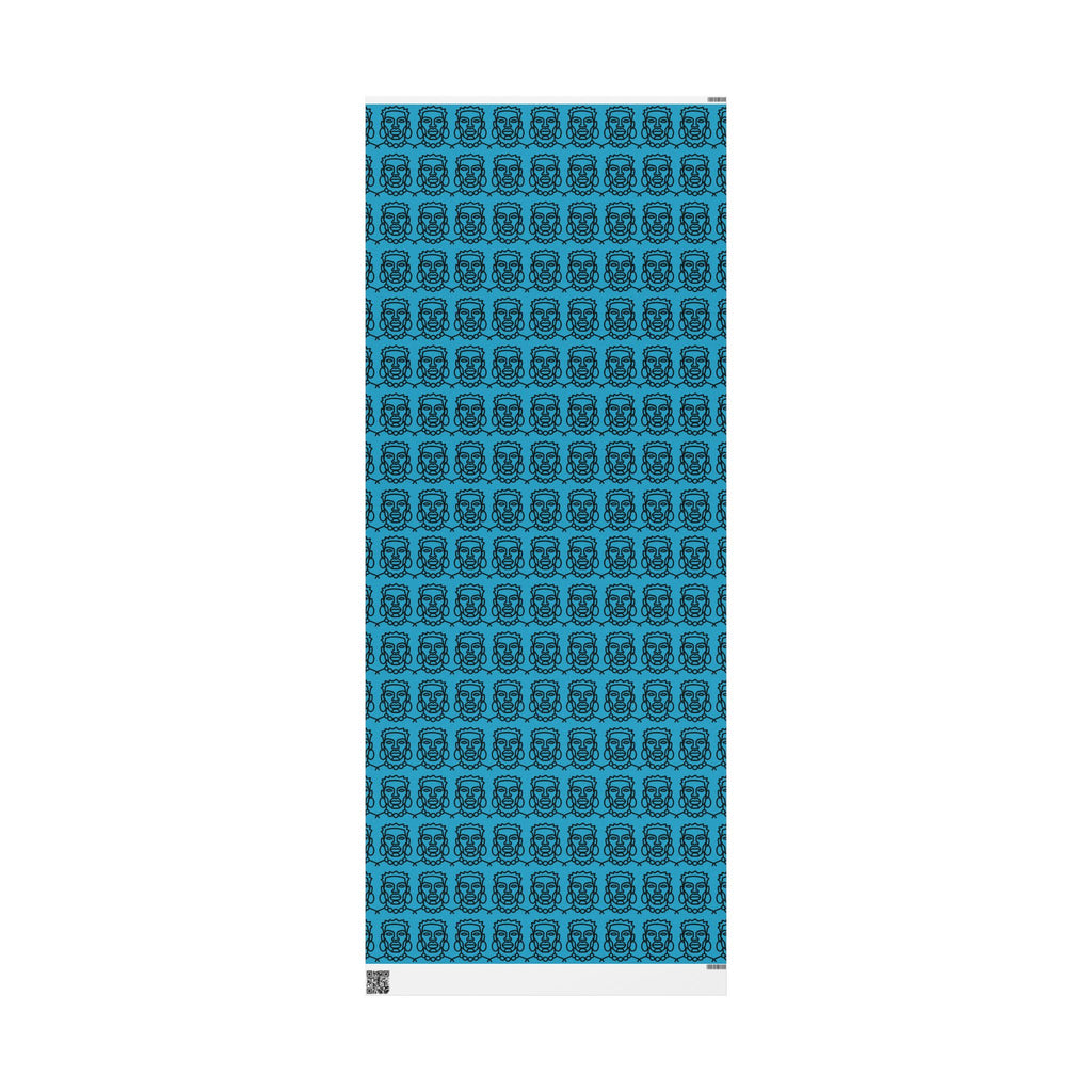 'He is Him' Teal Wrapping Paper, Holiday Gift Wrap